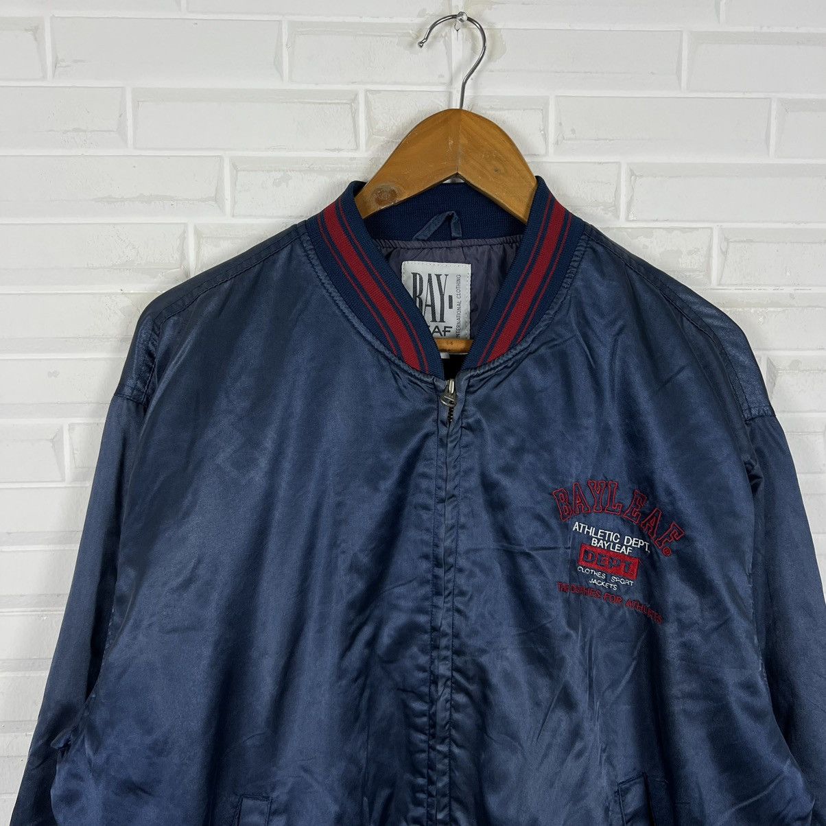 Japanese Brand BAYLEAF ATHLETIC DEPT BIG LOGO EMBROIDERED BOMBER JACKET Size US M / EU 48-50 / 2 - 4 Thumbnail