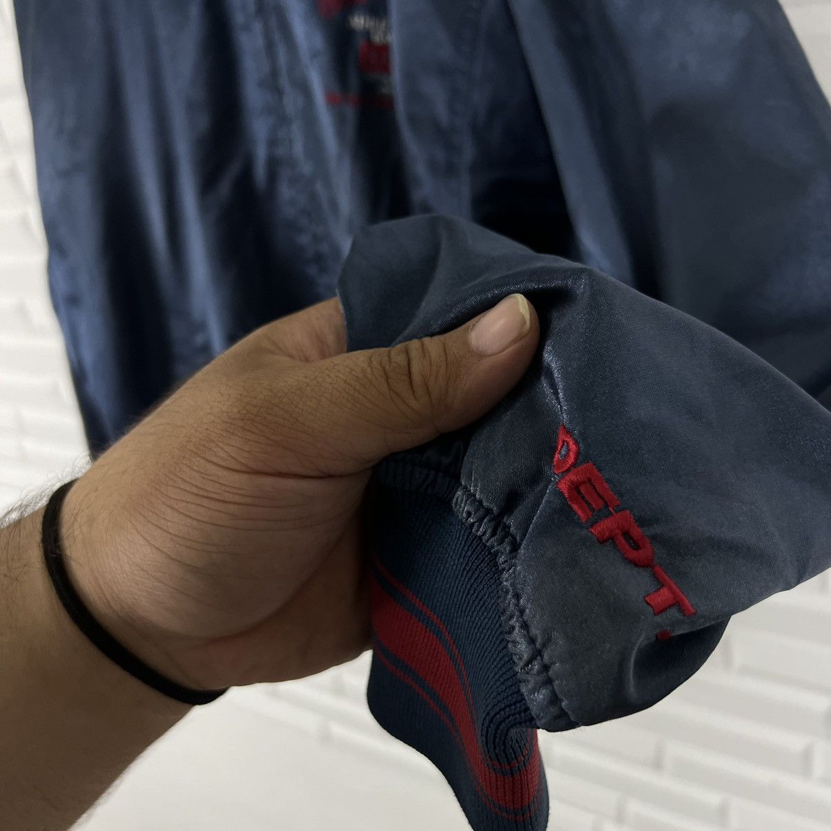 Japanese Brand BAYLEAF ATHLETIC DEPT BIG LOGO EMBROIDERED BOMBER JACKET Size US M / EU 48-50 / 2 - 6 Thumbnail