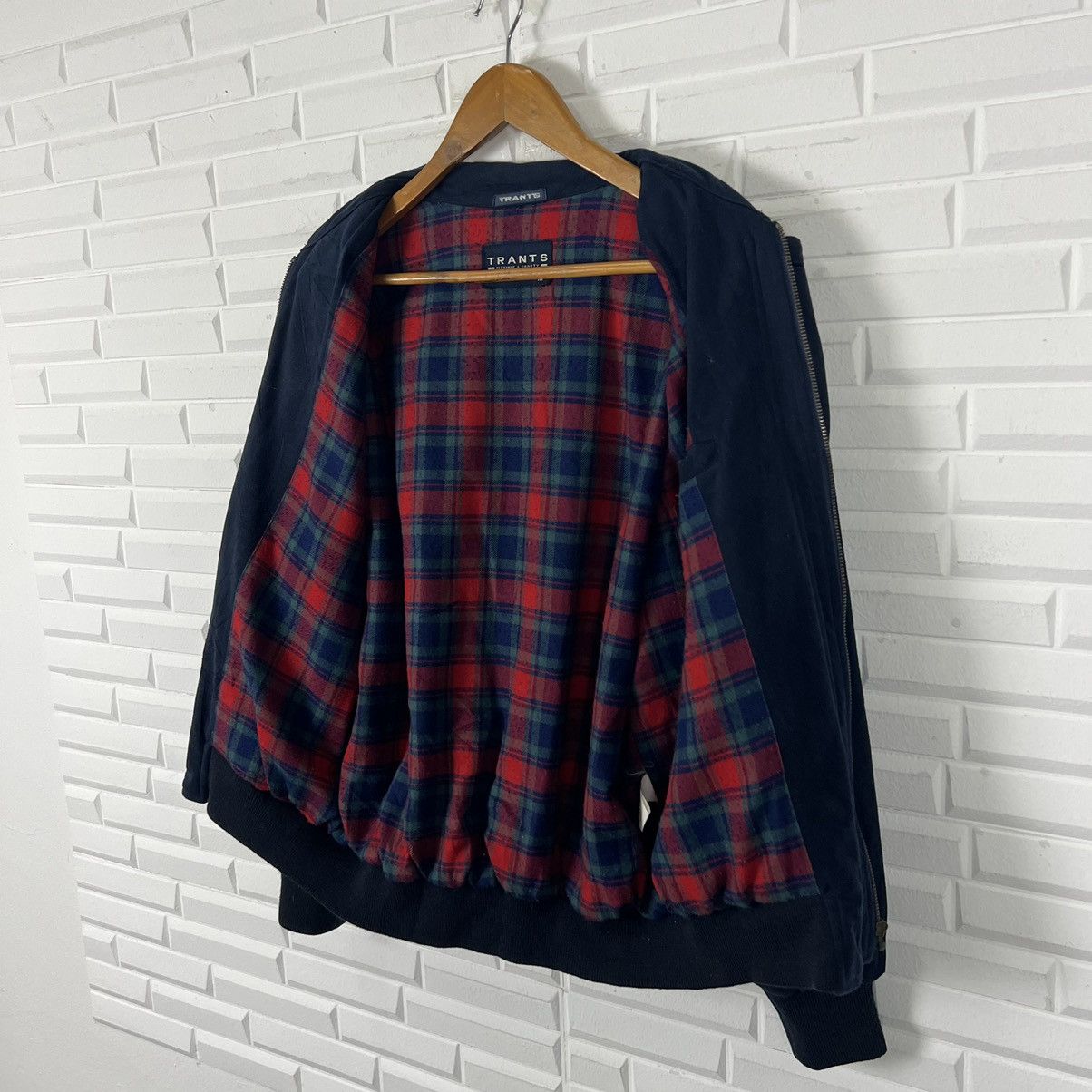 Japanese Brand VINTAGE BOMBER JACKET TRANTS TARTAN DESIGN LINING Size US M / EU 48-50 / 2 - 8 Thumbnail