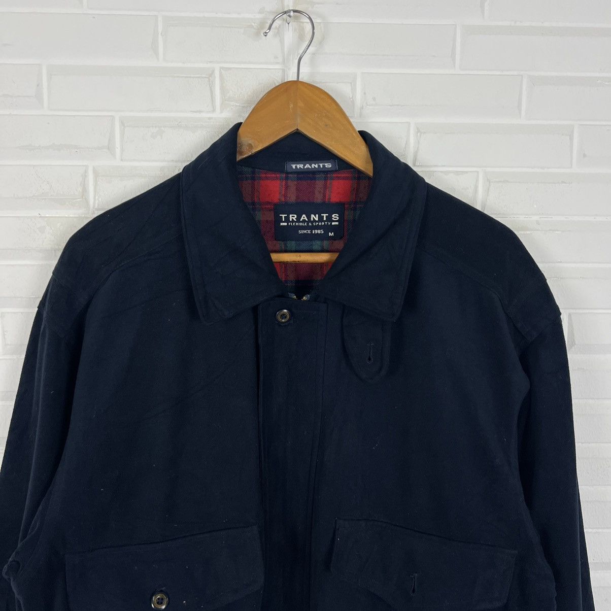 Japanese Brand VINTAGE BOMBER JACKET TRANTS TARTAN DESIGN LINING Size US M / EU 48-50 / 2 - 4 Thumbnail