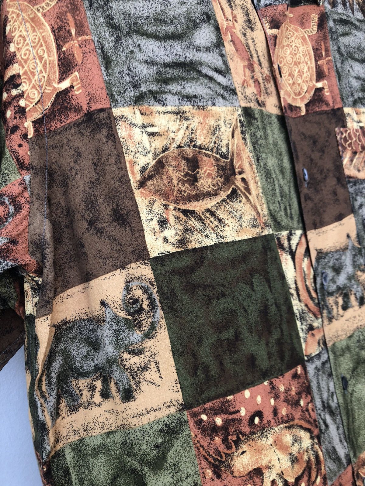Vintage Henri-luc Chapuis Tessuto Segalini Fossil Rayon Hawaiian Size US M / EU 48-50 / 2 - 8 Thumbnail