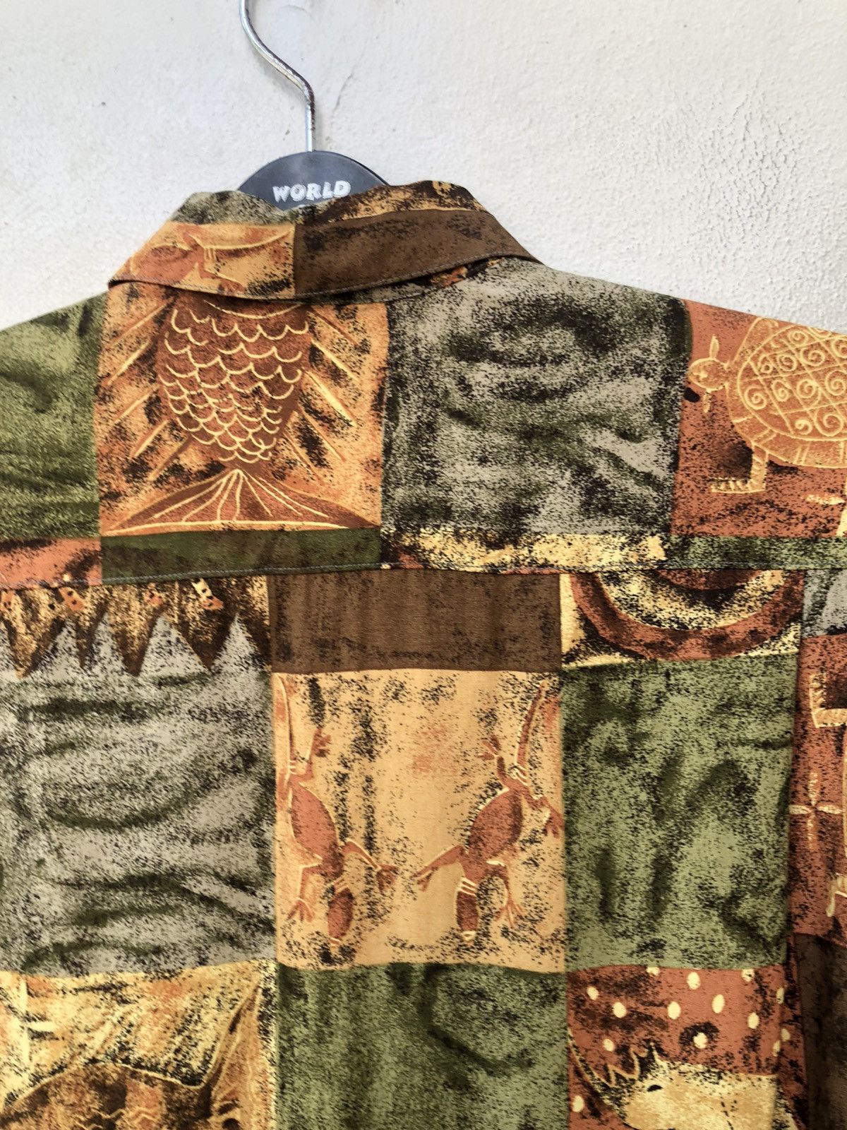 Vintage Henri-luc Chapuis Tessuto Segalini Fossil Rayon Hawaiian Size US M / EU 48-50 / 2 - 11 Thumbnail