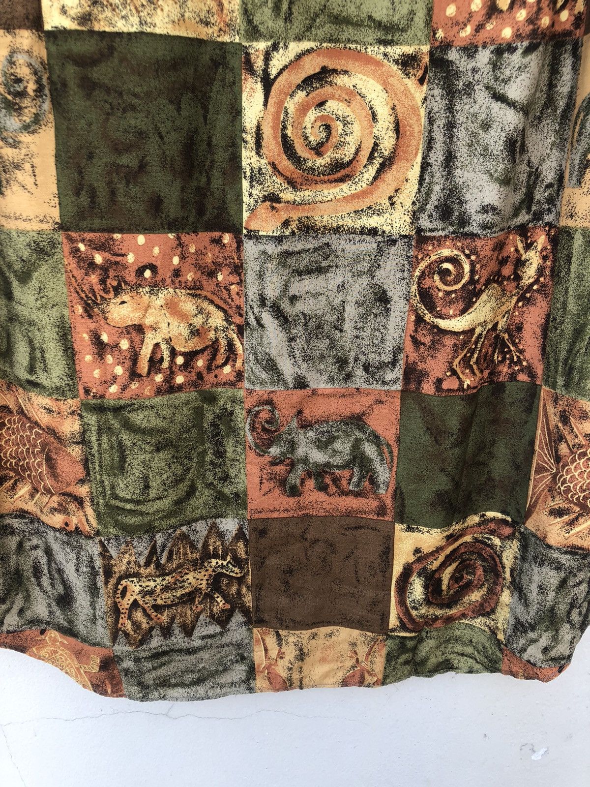 Vintage Henri-luc Chapuis Tessuto Segalini Fossil Rayon Hawaiian Size US M / EU 48-50 / 2 - 12 Thumbnail