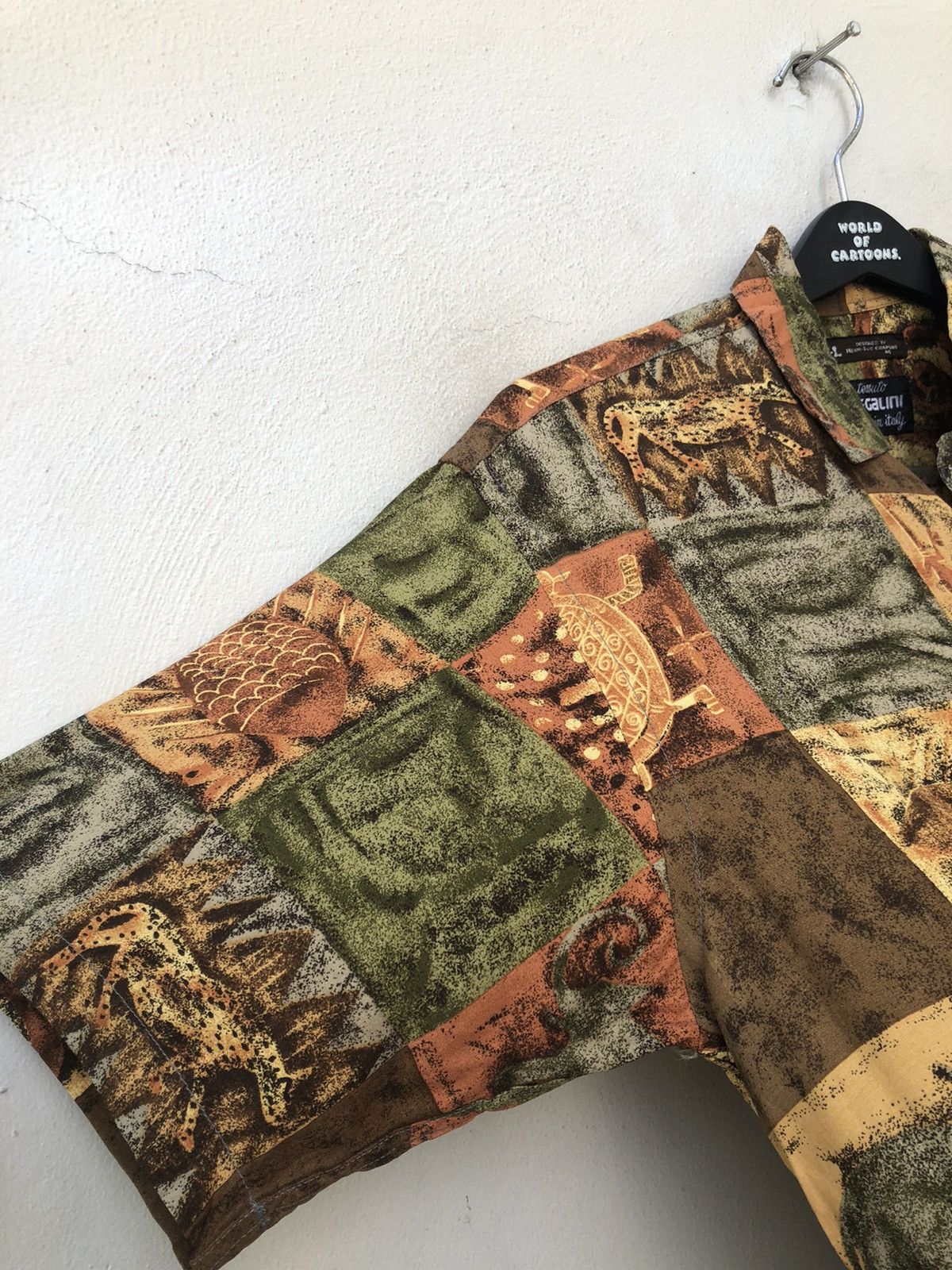 Vintage Henri-luc Chapuis Tessuto Segalini Fossil Rayon Hawaiian Size US M / EU 48-50 / 2 - 7 Thumbnail