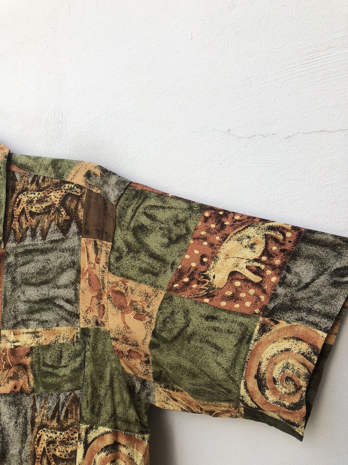 Vintage Henri-luc Chapuis Tessuto Segalini Fossil Rayon Hawaiian Size US M / EU 48-50 / 2 - 6 Thumbnail