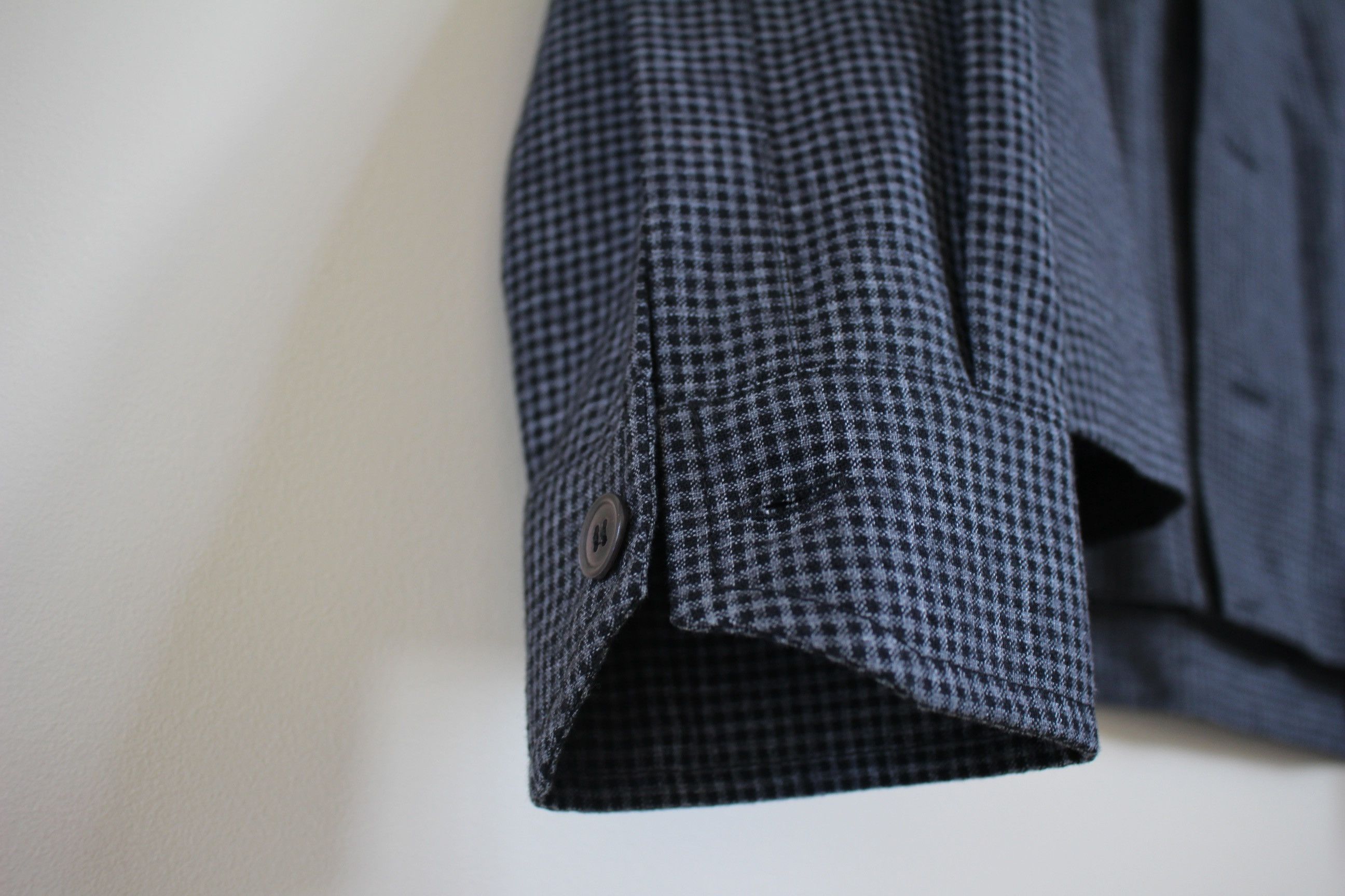 Dolce & Gabbana Grey & Black Wool Blend Button Up Size US M / EU 48-50 / 2 - 7 Thumbnail