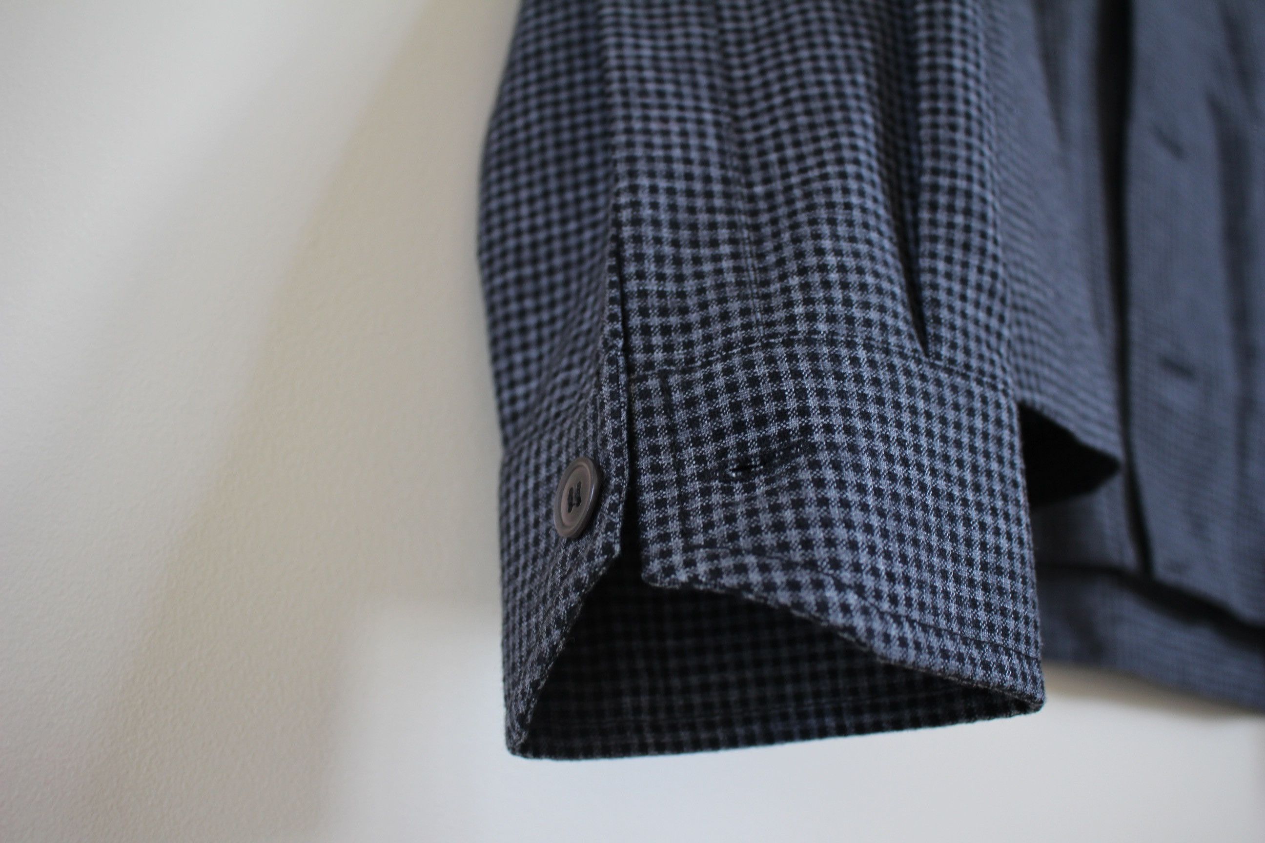 Dolce & Gabbana Grey & Black Wool Blend Button Up Size US M / EU 48-50 / 2 - 8 Thumbnail