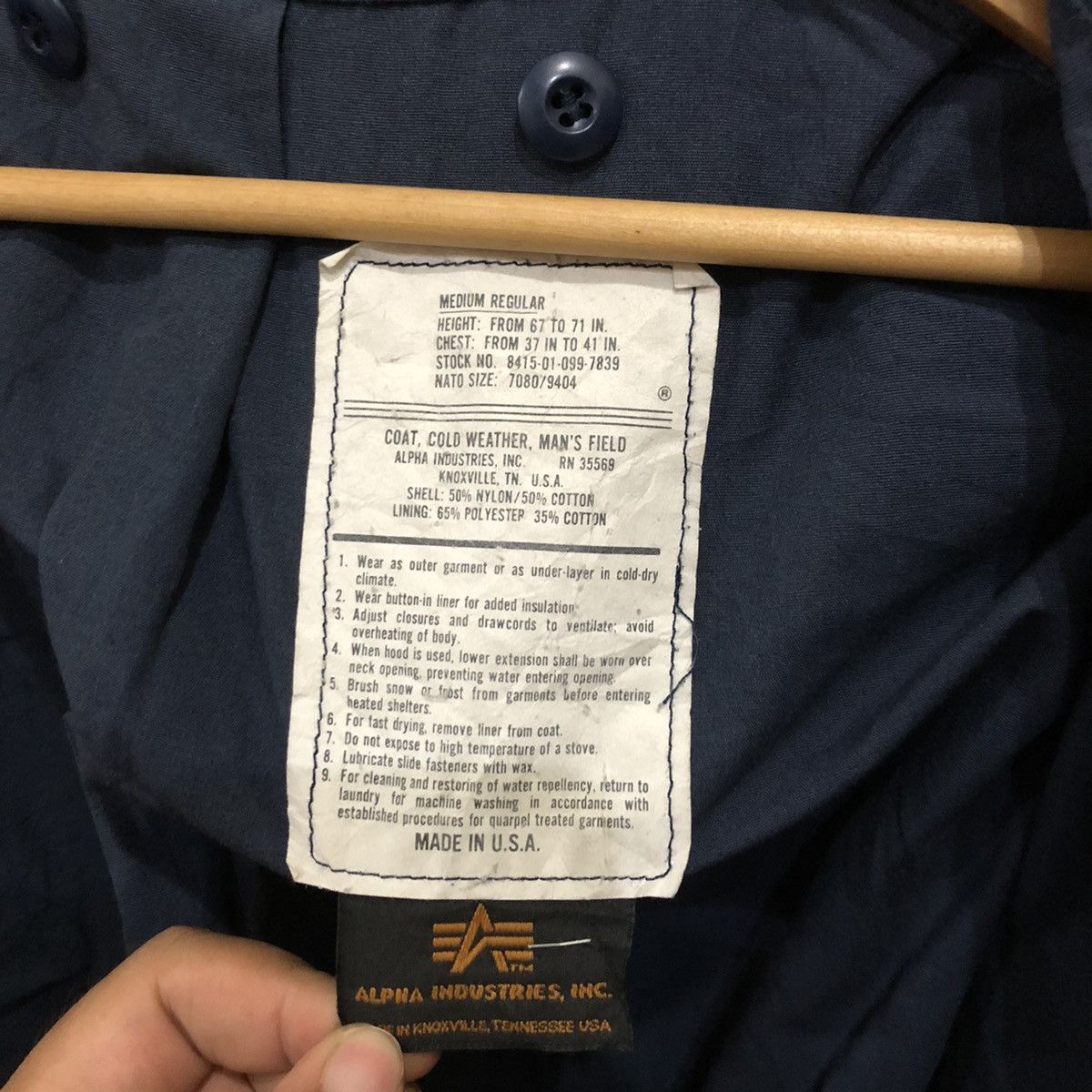 Alpha Industries 🔥VINTAGE INSPECTOR CARGO JACKET ALPHA INDUSTRIES USA Size US M / EU 48-50 / 2 - 16 Thumbnail