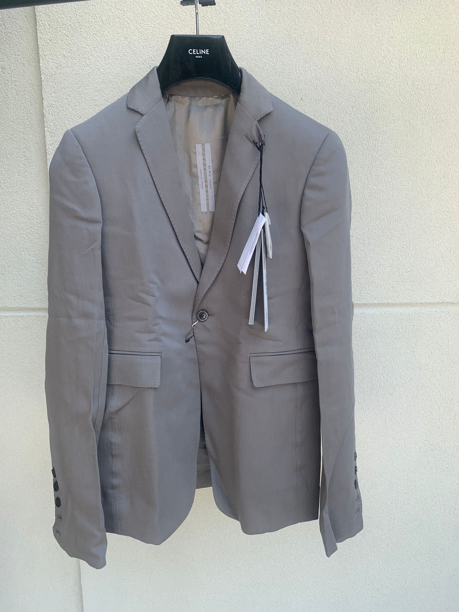 Rick Owens FW19 73CM Blazer in Dust Size US M / EU 48-50 / 2 - 1 Thumbnail