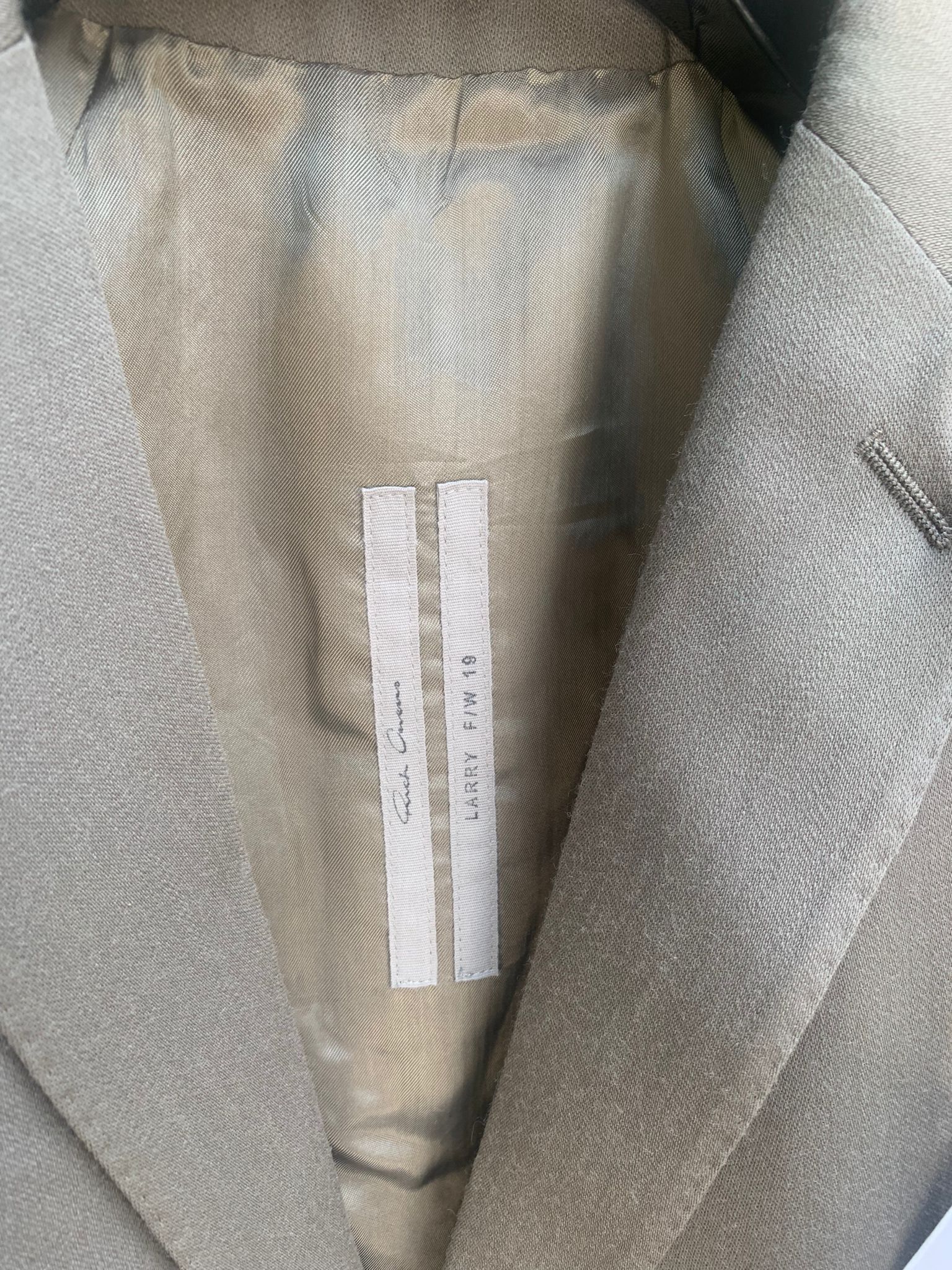 Rick Owens FW19 73CM Blazer in Dust Size US M / EU 48-50 / 2 - 5 Thumbnail