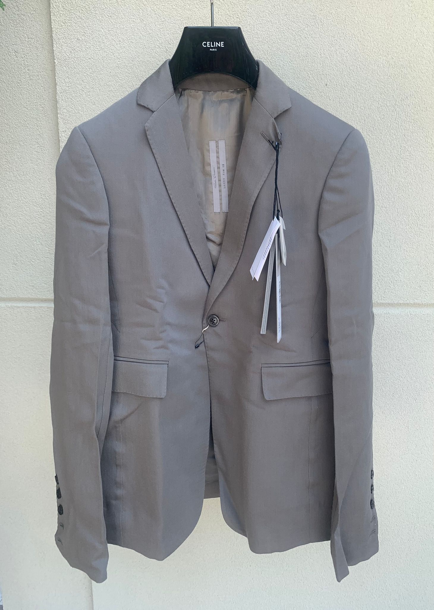 Rick Owens FW19 73CM Blazer in Dust Size US M / EU 48-50 / 2 - 4 Thumbnail