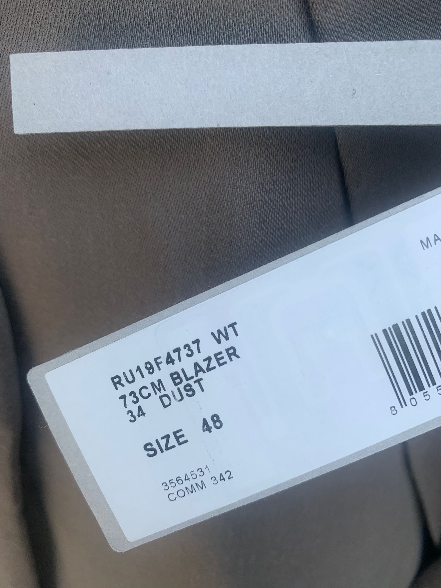 Rick Owens FW19 73CM Blazer in Dust Size US M / EU 48-50 / 2 - 11 Thumbnail