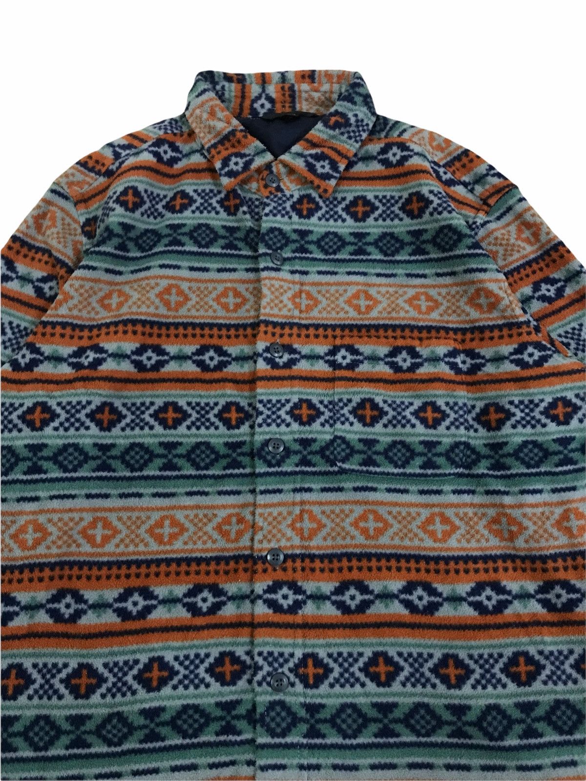 Uniqlo Uniqlo Native Tribal Design Multicolour Fleece Button Shirt Size US S / EU 44-46 / 1 - 3 Thumbnail
