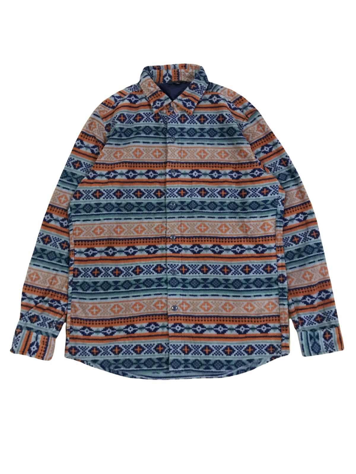 Uniqlo Uniqlo Native Tribal Design Multicolour Fleece Button Shirt Size US S / EU 44-46 / 1 - 1 Thumbnail