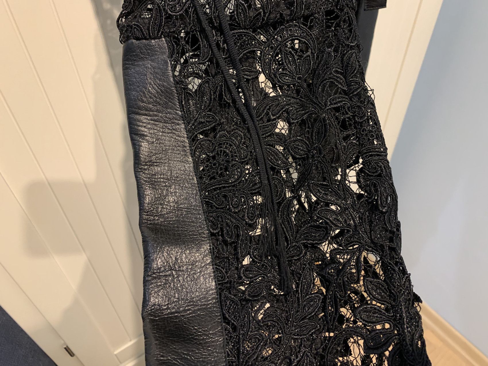 Saint Laurent Paris FW'18 Catwalk Pant Laces & Leather Size 28" / US 6 / IT 42 - 6 Thumbnail