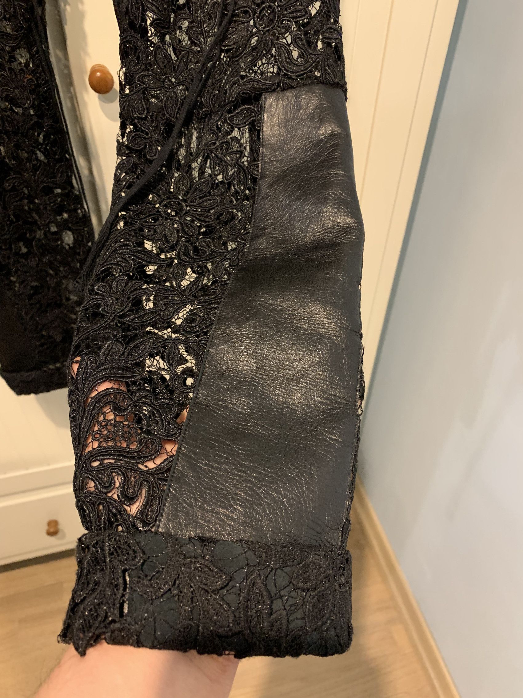 Saint Laurent Paris FW'18 Catwalk Pant Laces & Leather Size 28" / US 6 / IT 42 - 10 Thumbnail