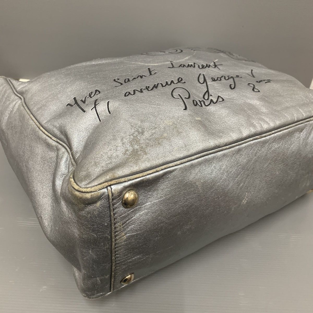 Saint Laurent Paris Yves Saint Laurent Leather Tote Bag Size ONE SIZE - 6 Thumbnail