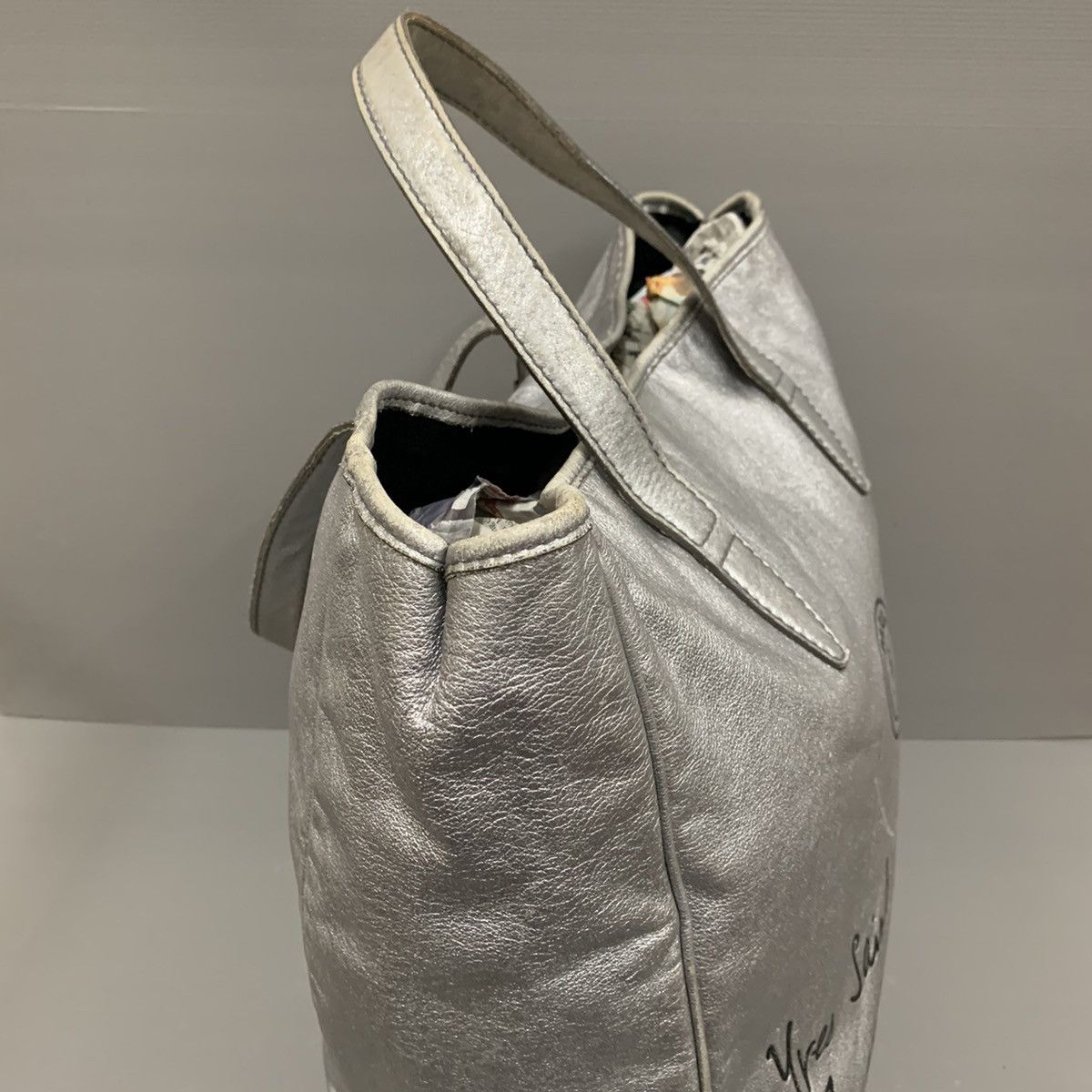 Saint Laurent Paris Yves Saint Laurent Leather Tote Bag Size ONE SIZE - 3 Thumbnail