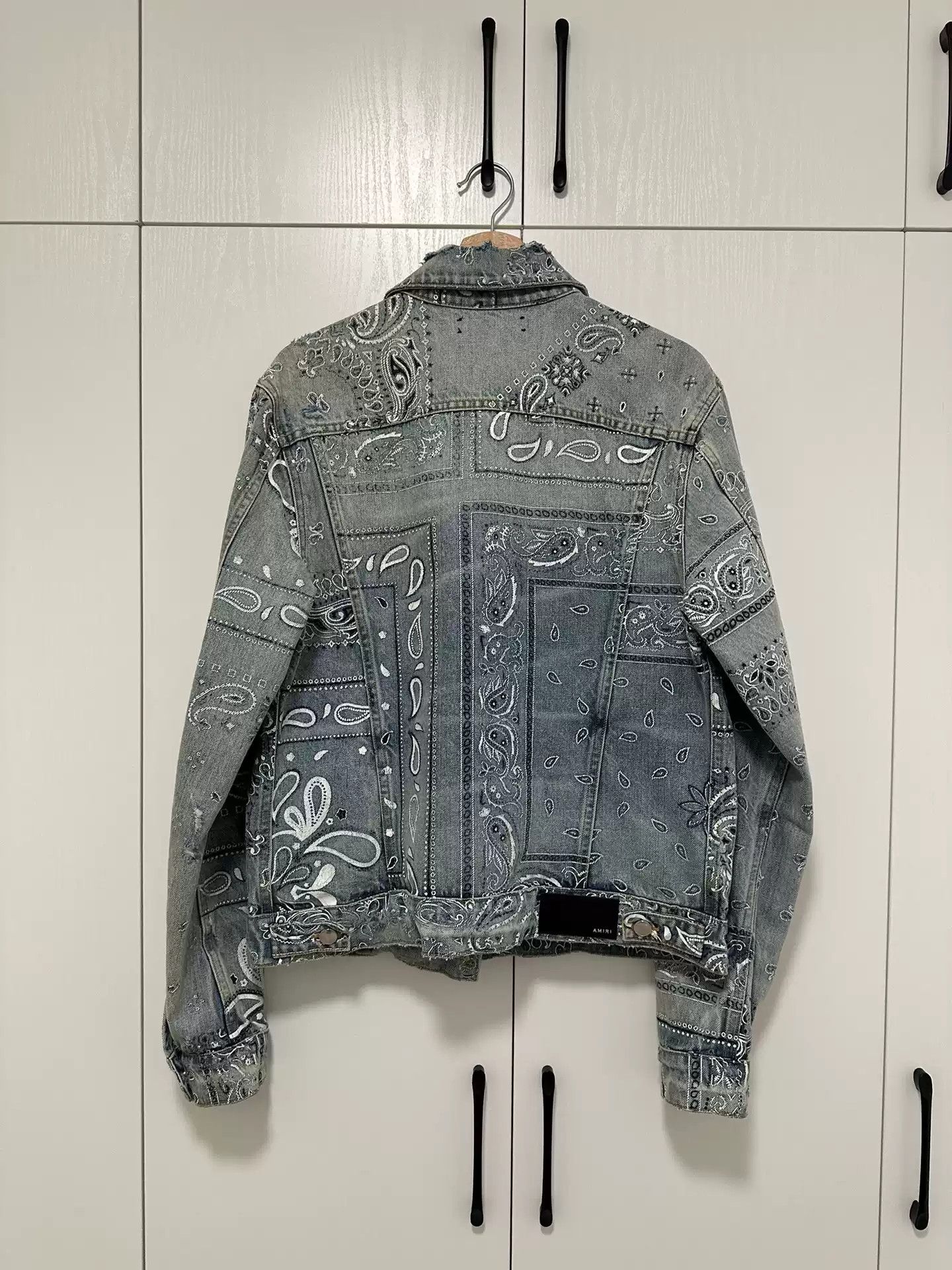 Amiri AMIRI Bandana Destroyed Trucker JKT Size US L / EU 52-54 / 3 - 2 Thumbnail
