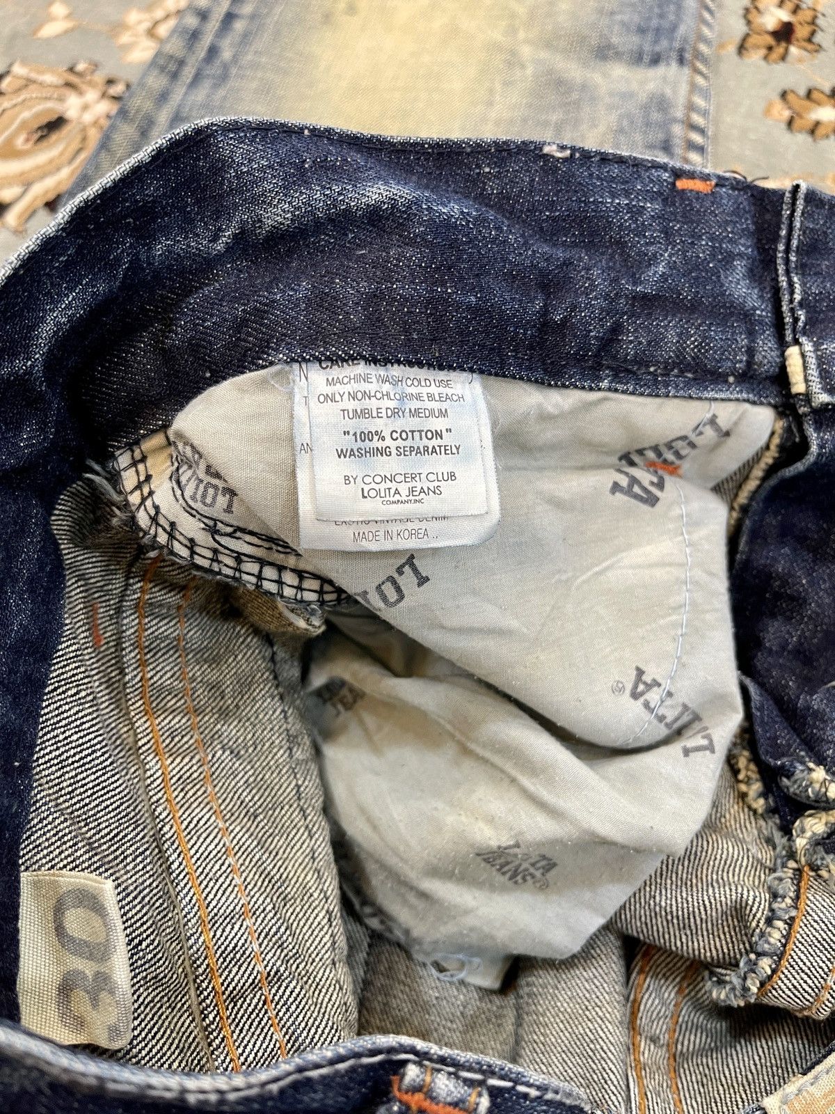 Japanese Brand VINTAGE DESIGNER RARE LOLITA JEANS SIZE 32X32.5 Size US 32 / EU 48 - 16 Thumbnail