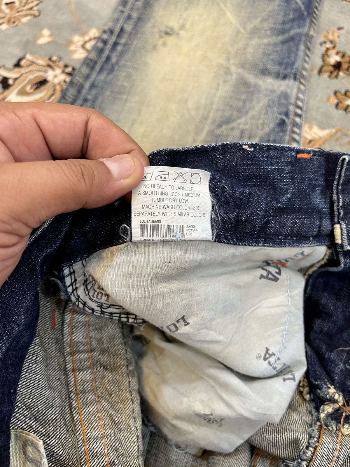 Japanese Brand VINTAGE DESIGNER RARE LOLITA JEANS SIZE 32X32.5 Size US 32 / EU 48 - 18 Thumbnail