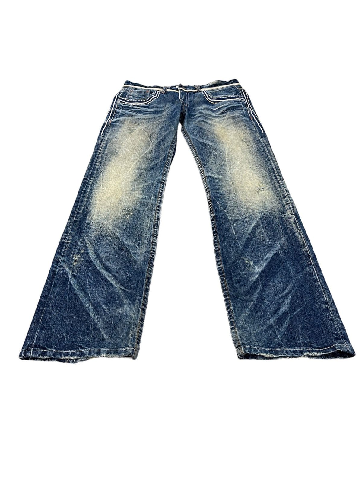 Japanese Brand VINTAGE DESIGNER RARE LOLITA JEANS SIZE 32X32.5 Size US 32 / EU 48 - 4 Thumbnail