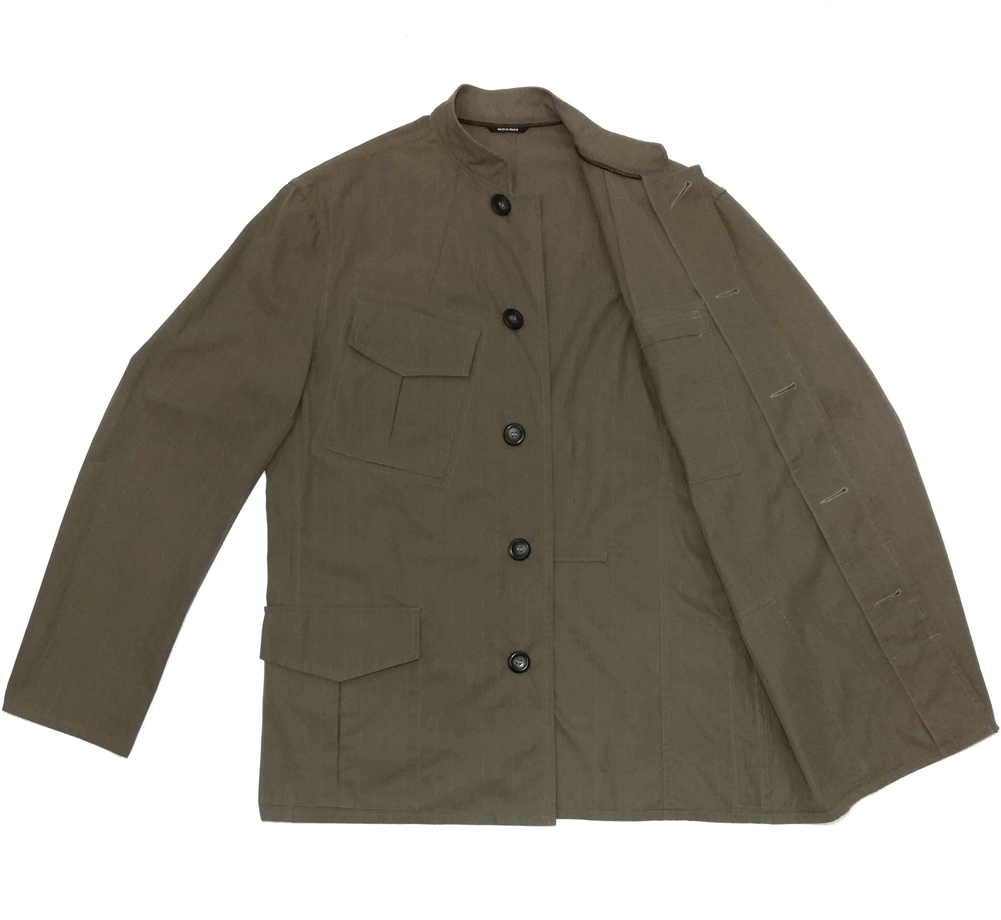 Hermes 🔥Hermes Cargo Pocket Mandarin Collar Stripe Parka Coat🔥 Size US M / EU 48-50 / 2 - 14 Thumbnail