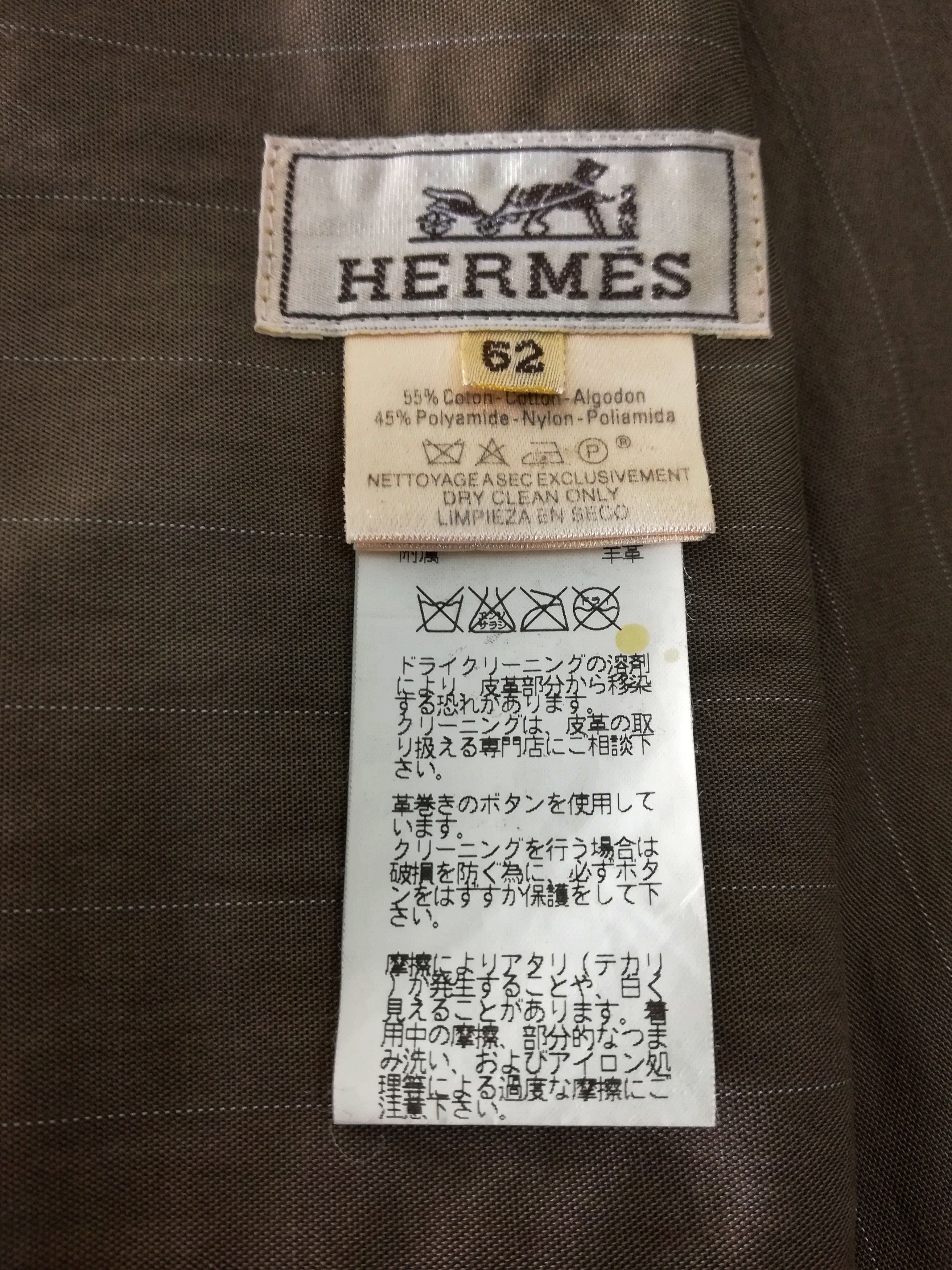 Hermes 🔥Hermes Cargo Pocket Mandarin Collar Stripe Parka Coat🔥 Size US M / EU 48-50 / 2 - 8 Thumbnail