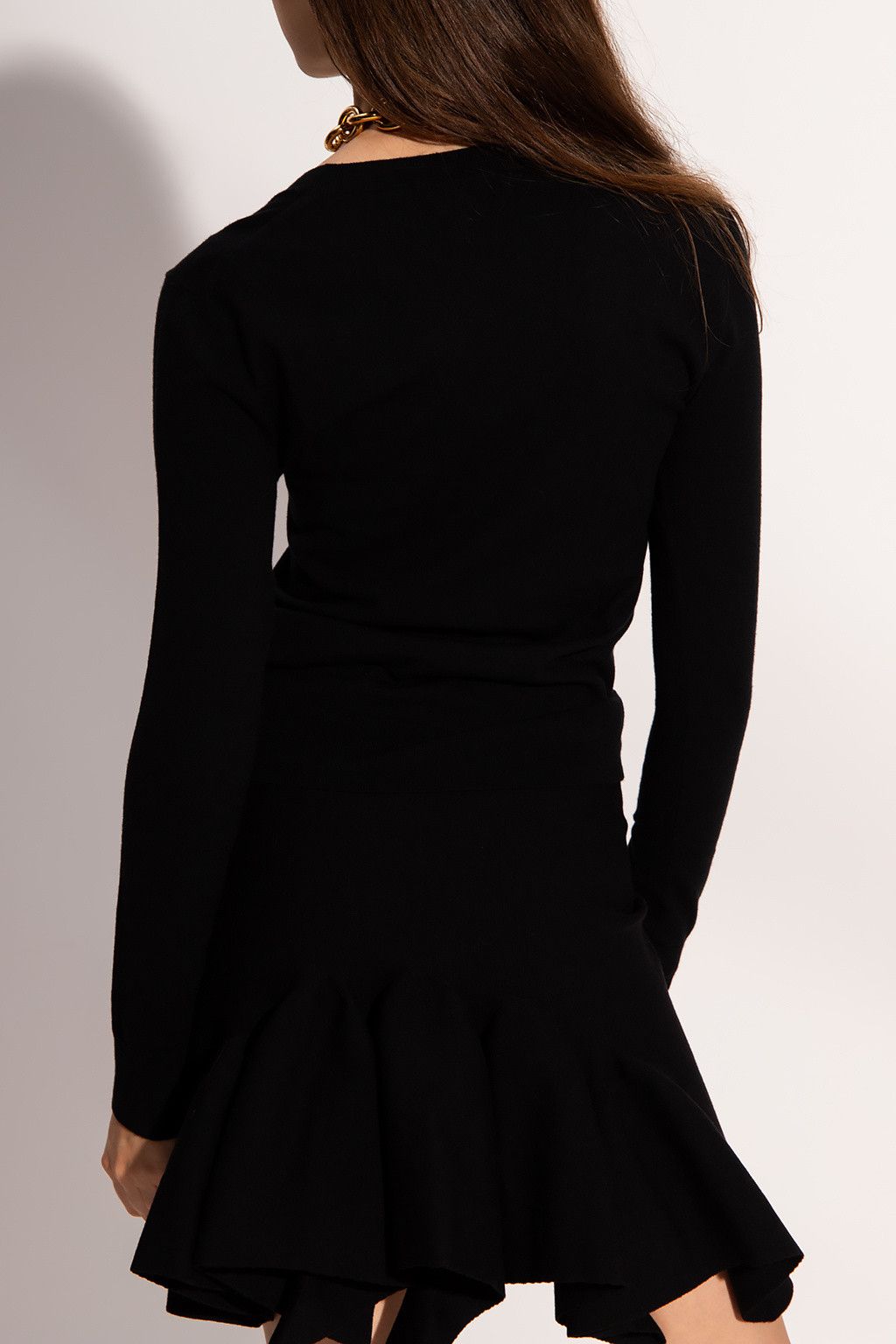 Bottega Veneta BOTTEGA VENETA black cashmere U neck sweater jumper Medium q Size M / US 6-8 / IT 42-44 - 4 Thumbnail