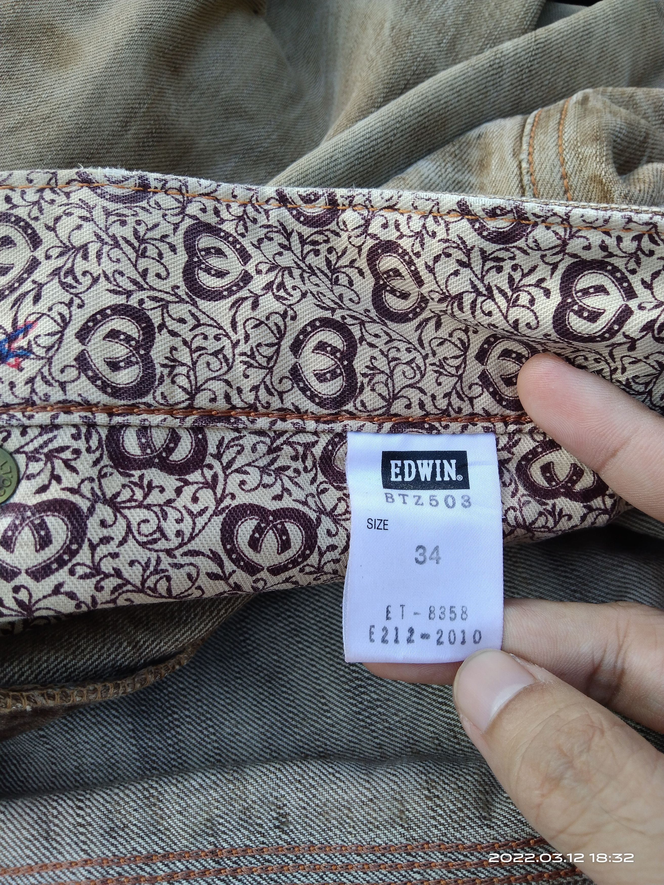 Edwin THRASHED FADE BROWN EDWIN BLUE TRIP DENIM PANTS Size US 34 / EU 50 - 10 Thumbnail