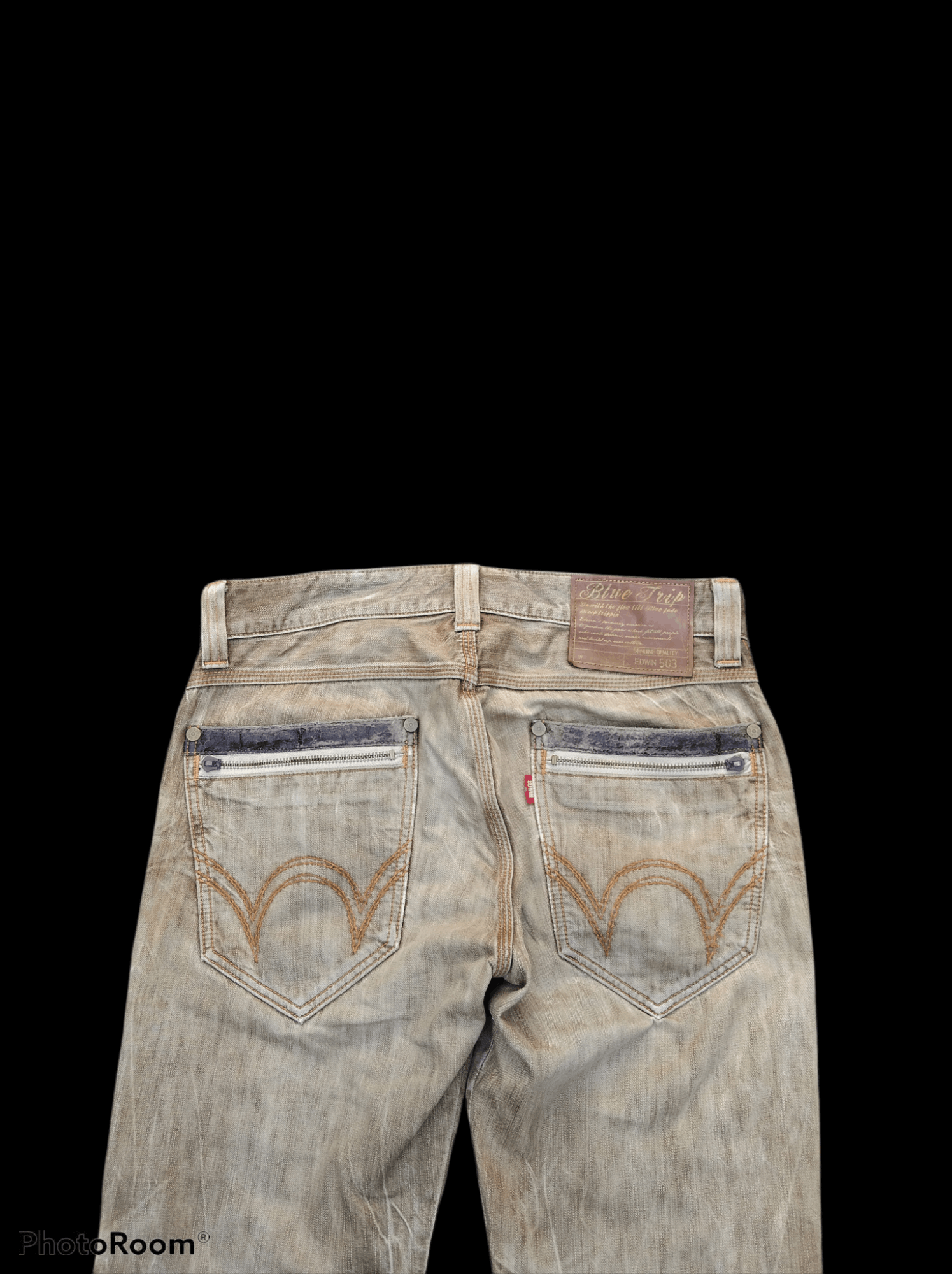 Edwin THRASHED FADE BROWN EDWIN BLUE TRIP DENIM PANTS Size US 34 / EU 50 - 4 Thumbnail