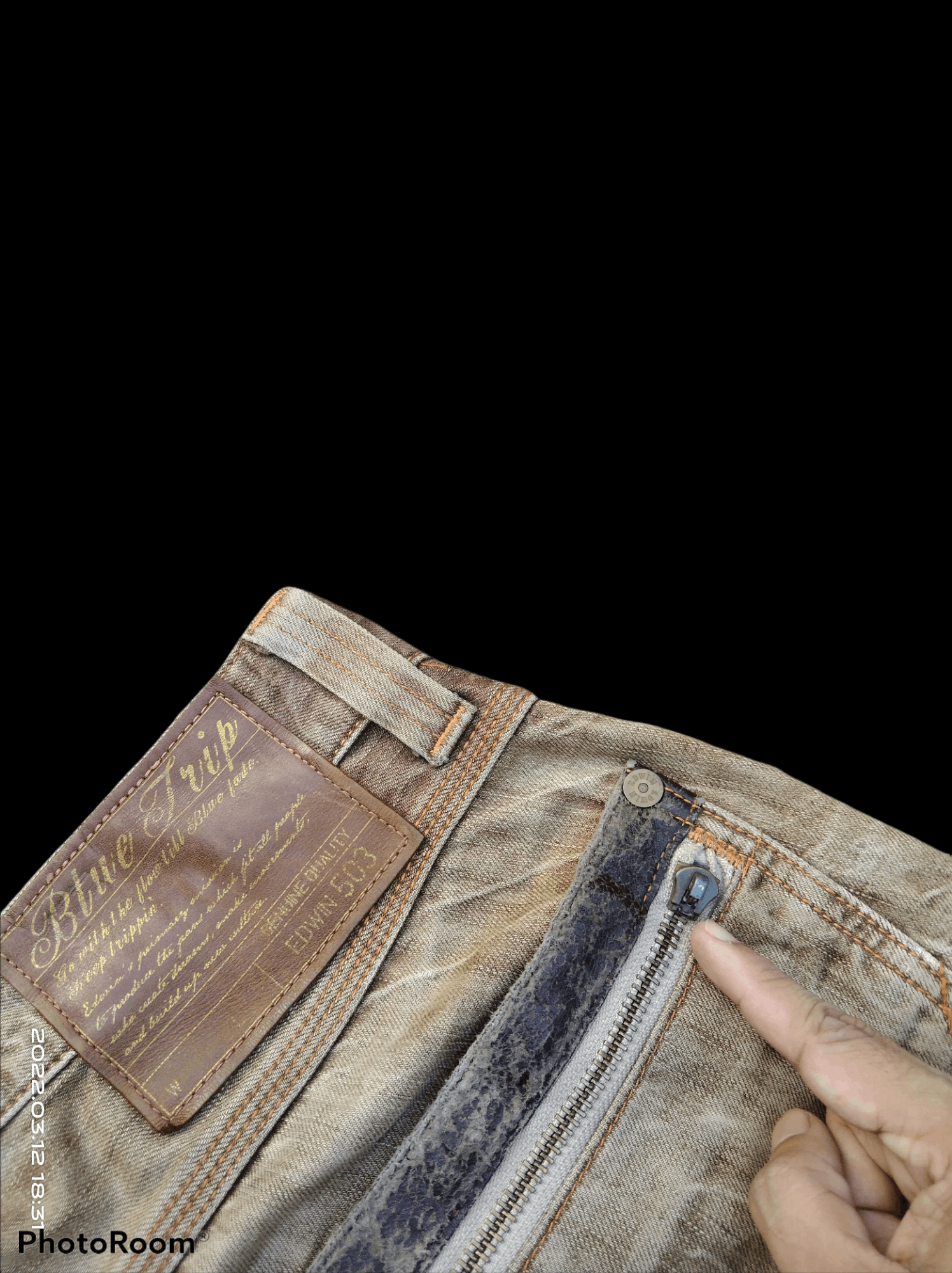 Edwin THRASHED FADE BROWN EDWIN BLUE TRIP DENIM PANTS Size US 34 / EU 50 - 7 Thumbnail