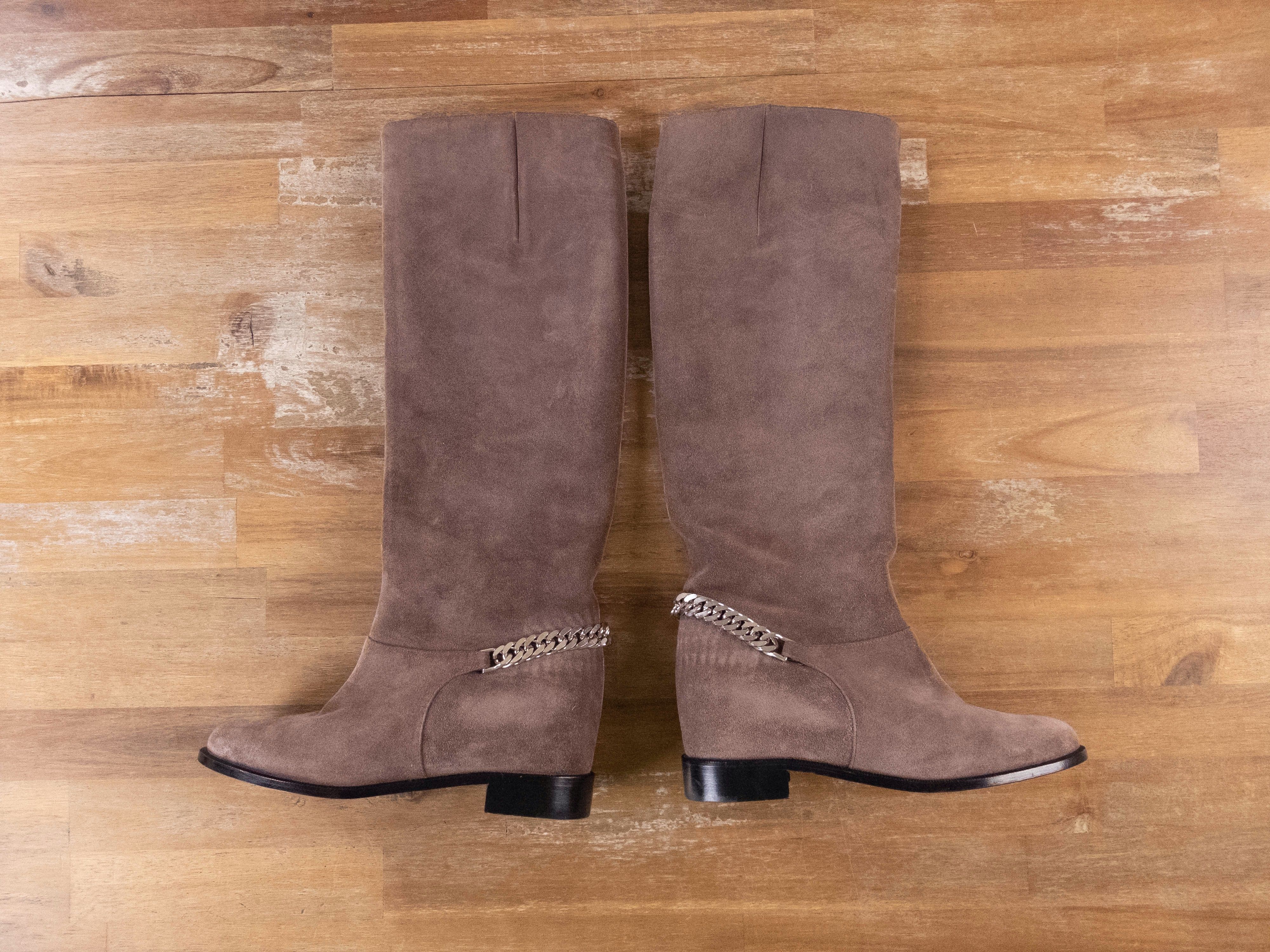 Christian Louboutin CHRISTIAN LOUBOUTIN Cate Boot dark beige brown suede boots Size US 5.5 / IT 35.5 - 2 Thumbnail