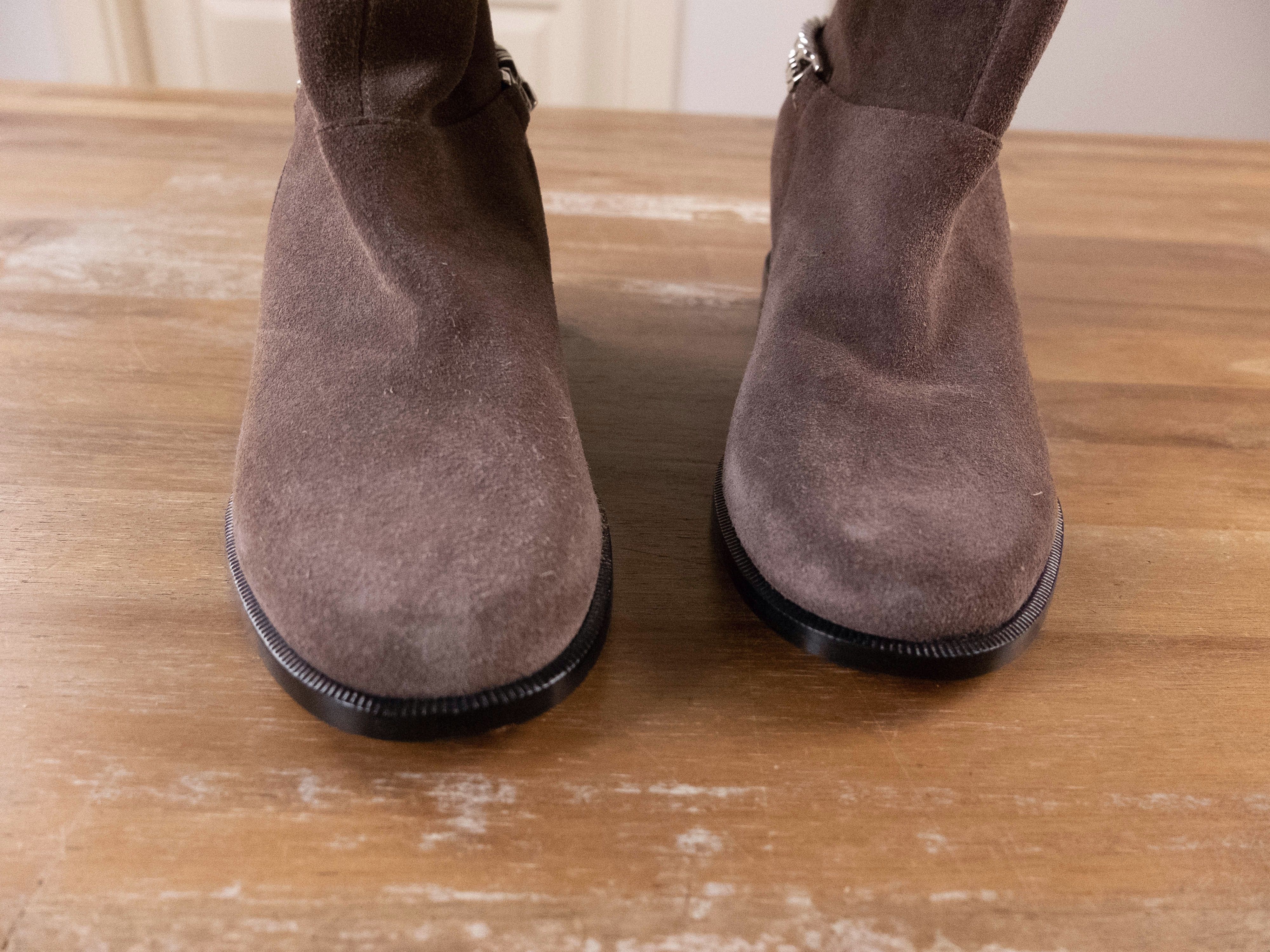 Christian Louboutin CHRISTIAN LOUBOUTIN Cate Boot dark beige brown suede boots Size US 5.5 / IT 35.5 - 6 Thumbnail
