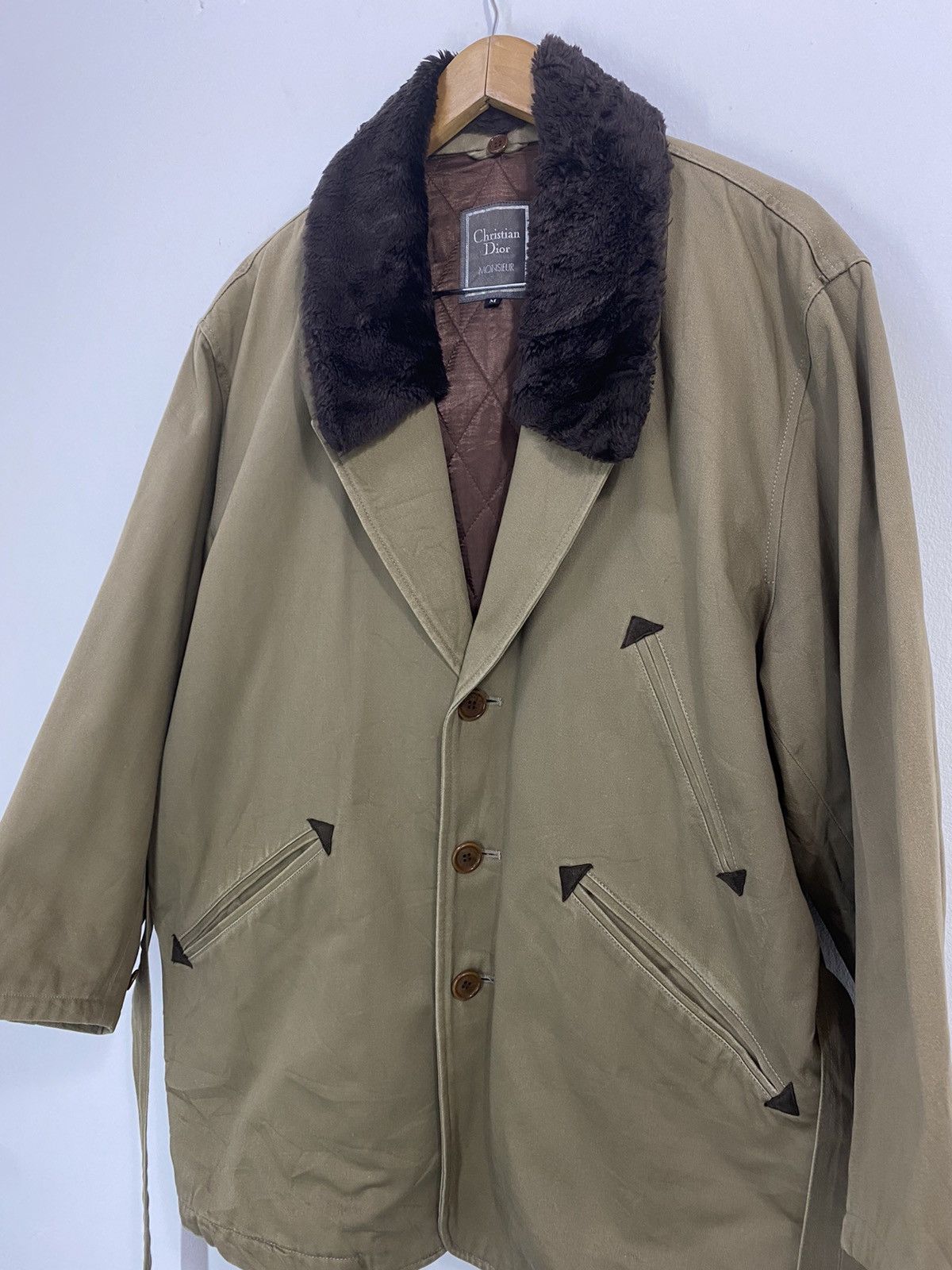 Christian Dior Monsieur Christian Dior Monsieur Jacket 3 Pocket Design Fur Collar Size US M / EU 48-50 / 2 - 5 Thumbnail