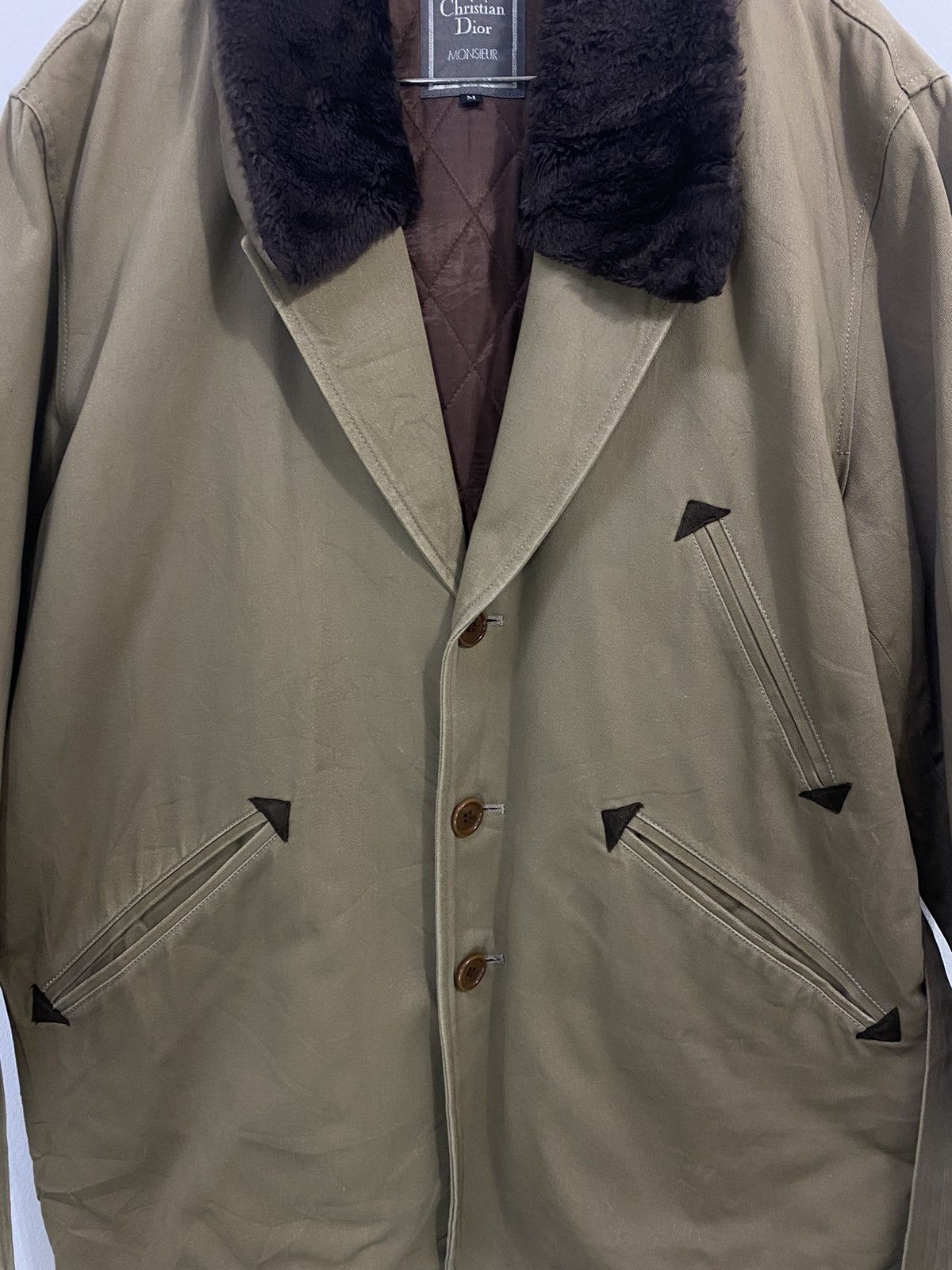 Christian Dior Monsieur Christian Dior Monsieur Jacket 3 Pocket Design Fur Collar Size US M / EU 48-50 / 2 - 6 Thumbnail