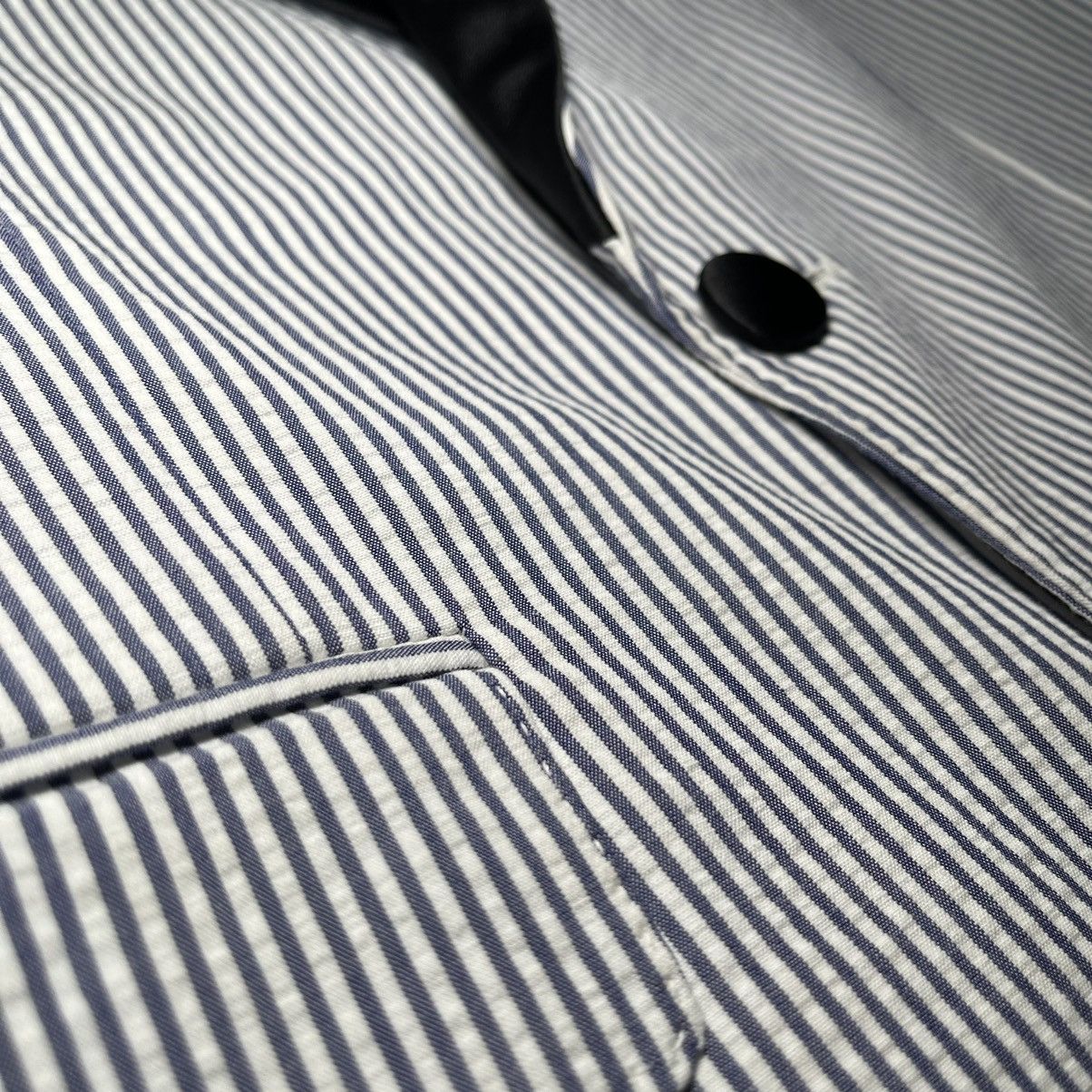 Celine × Hedi Slimane CELINE BY HEDI SLIMANE “SS20 STRIPED CLASSIC JACKET” Size 44R - 6 Thumbnail