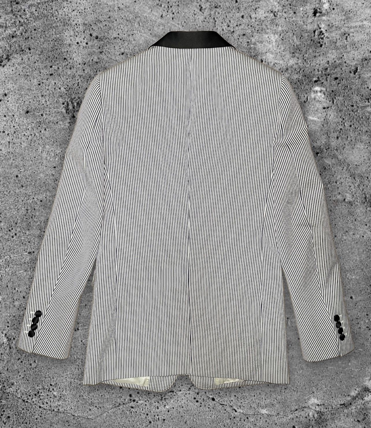 Celine × Hedi Slimane CELINE BY HEDI SLIMANE “SS20 STRIPED CLASSIC JACKET” Size 44R - 12 Thumbnail