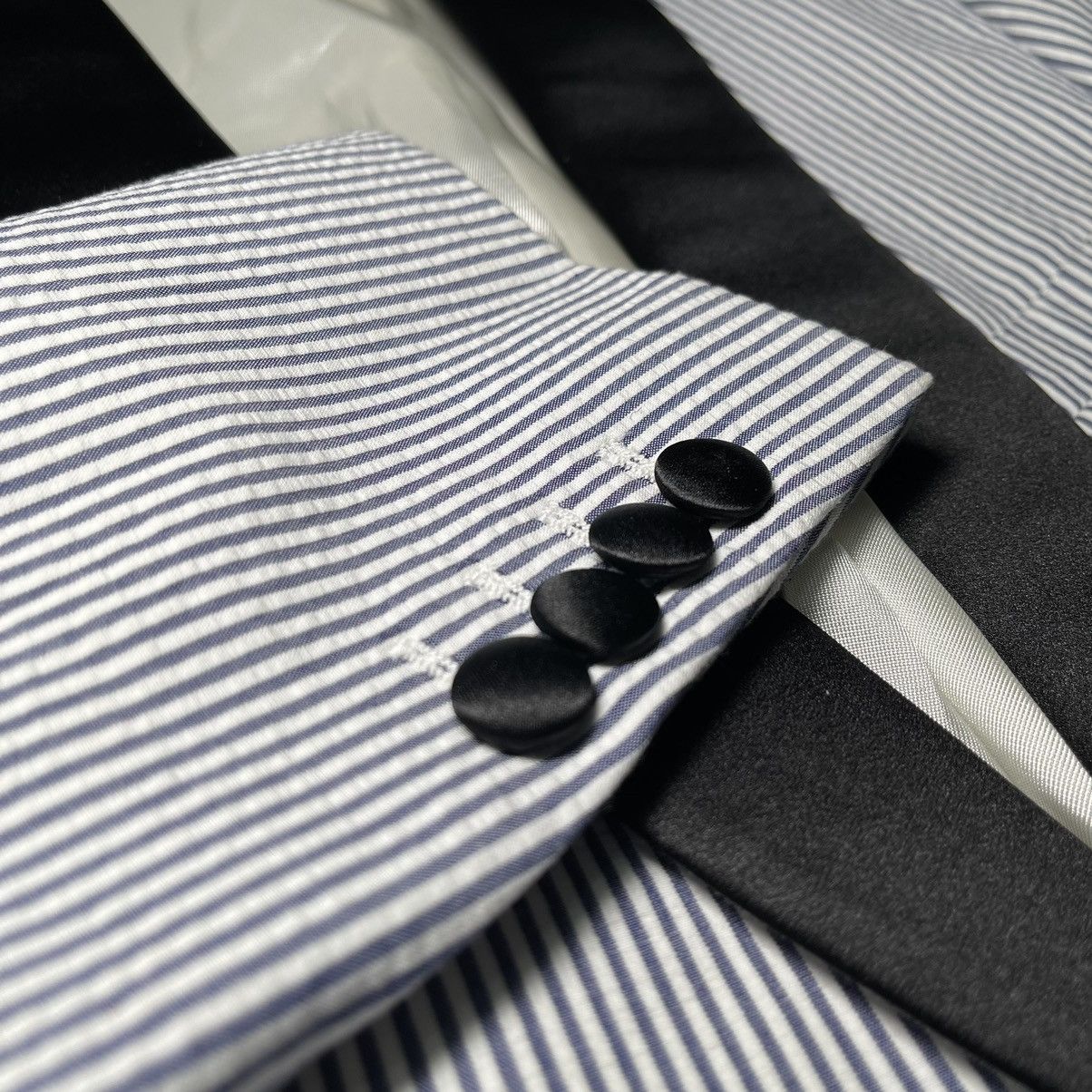 Celine × Hedi Slimane CELINE BY HEDI SLIMANE “SS20 STRIPED CLASSIC JACKET” Size 44R - 7 Thumbnail