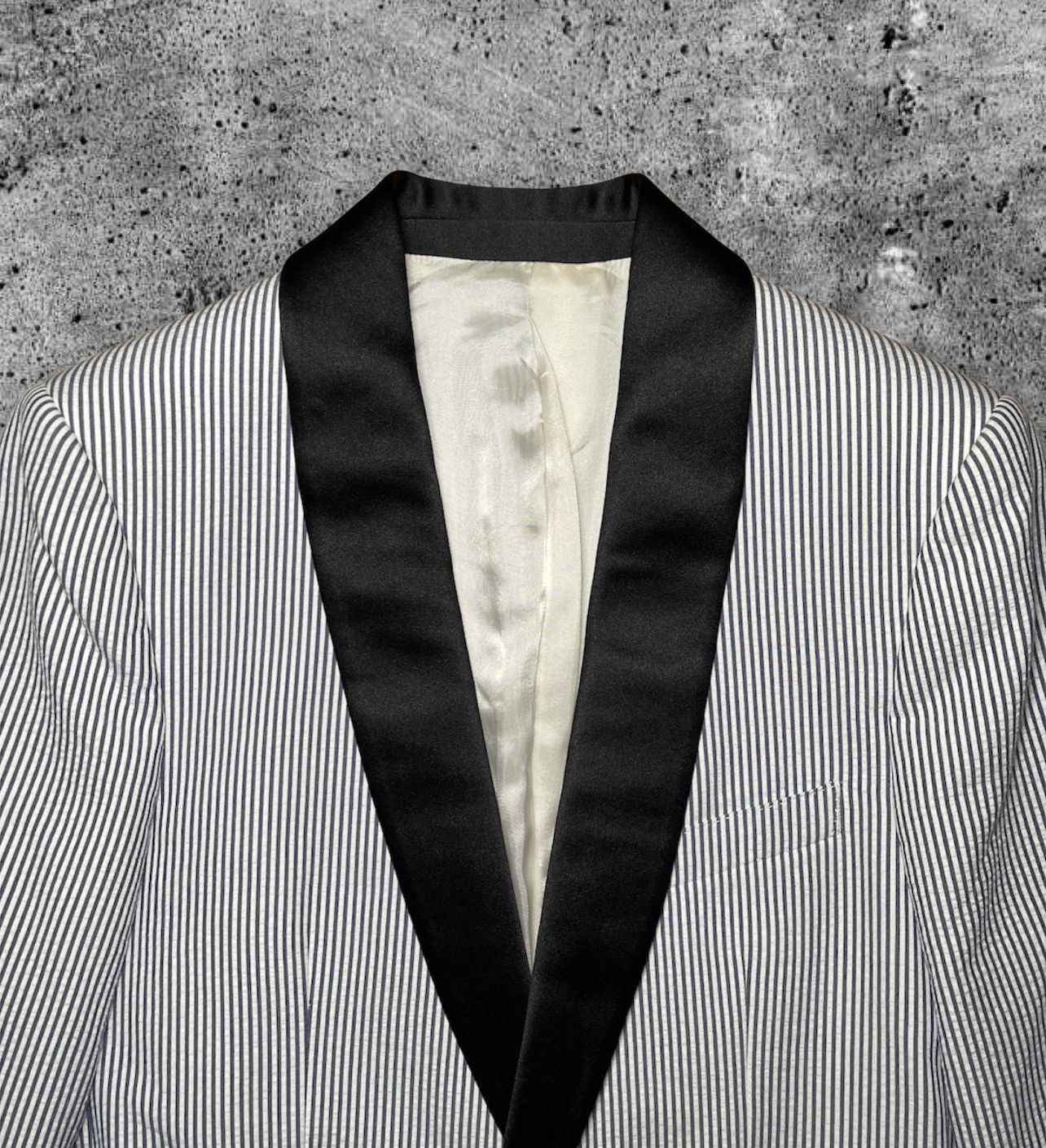 Celine × Hedi Slimane CELINE BY HEDI SLIMANE “SS20 STRIPED CLASSIC JACKET” Size 44R - 2 Thumbnail