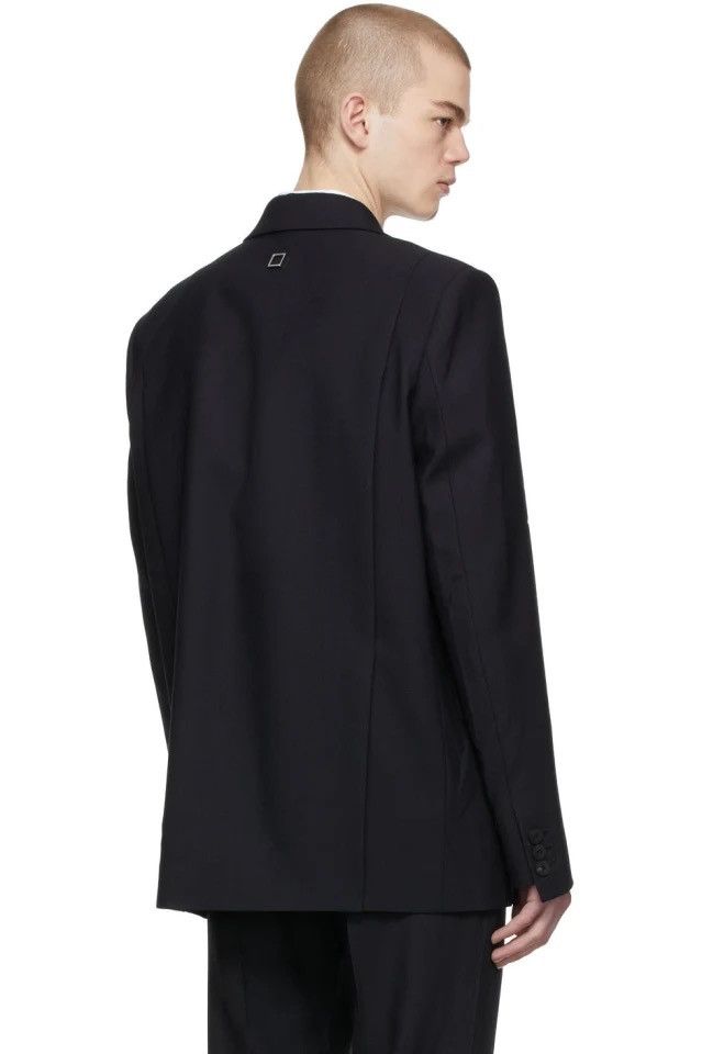 Wooyoungmi NEW 54 Oversized Wool Navy Single Layer Flap Jacket Blazer Size 54R - 3 Thumbnail