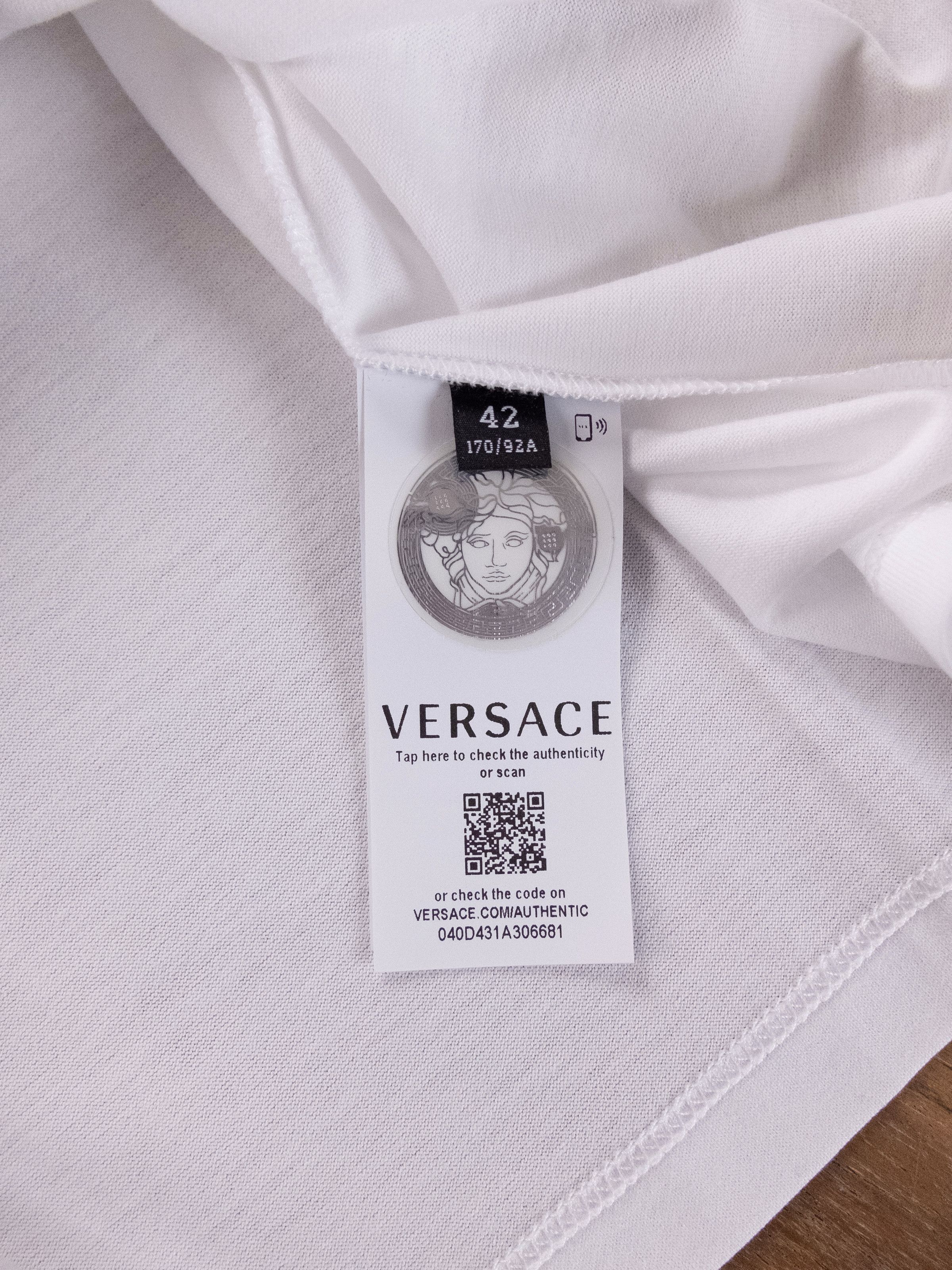Versace VERSACE white Gianni Versace signature logo t-shirt 6 42 Size M / US 6-8 / IT 42-44 - 6 Thumbnail