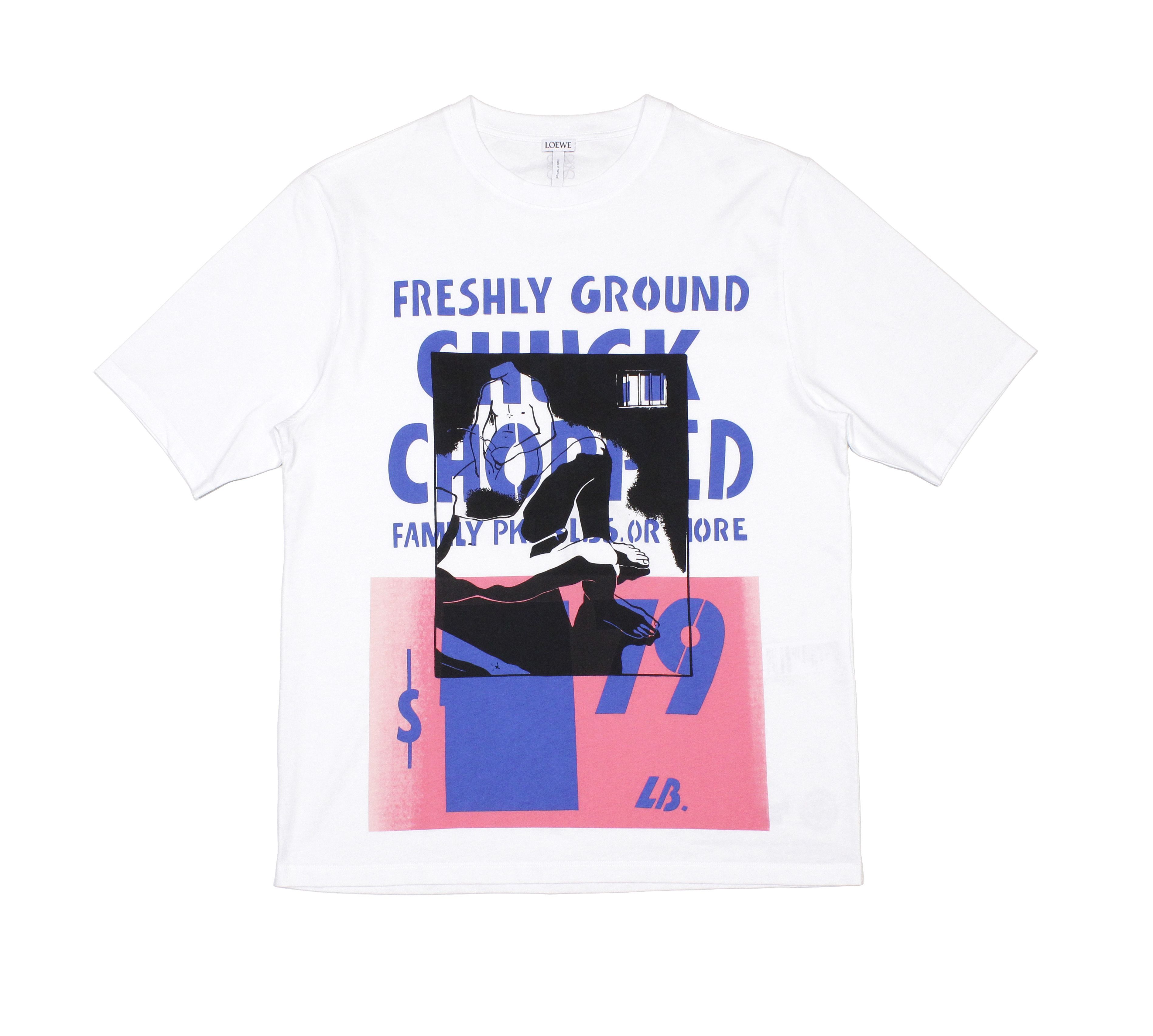 image of Loewe Visual Aids 1Of400 By David Wojnarowicz Print T-Shirt in White, Men's (Size Large)
