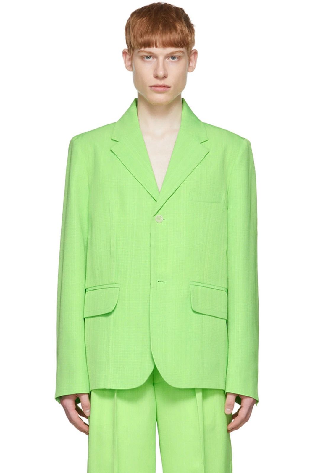 NEW 48 Green 'La Veste Bacio' Le Splash Silk Blazer Jacket