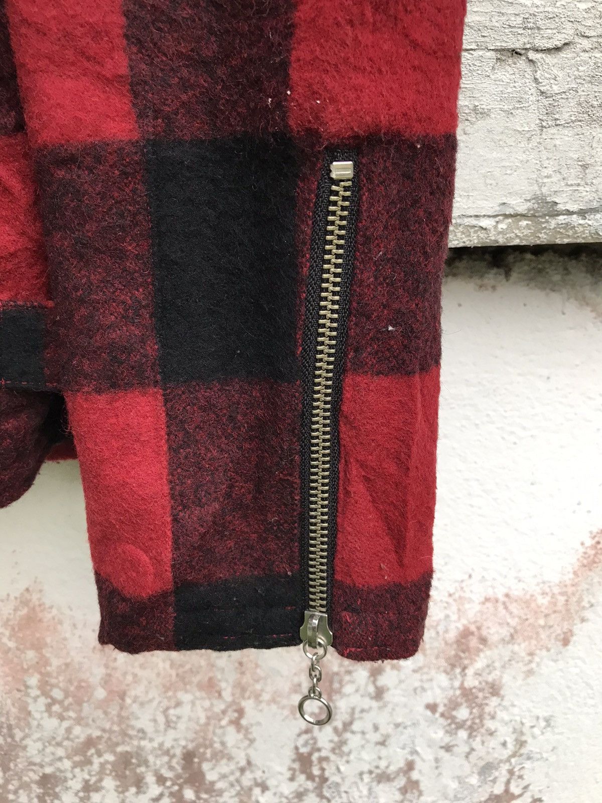 Beams Plus × Seditionaries Beams Double Collar Plaid Tartan Punk Rock Biker Wool Jacket Size US L / EU 52-54 / 3 - 9 Thumbnail
