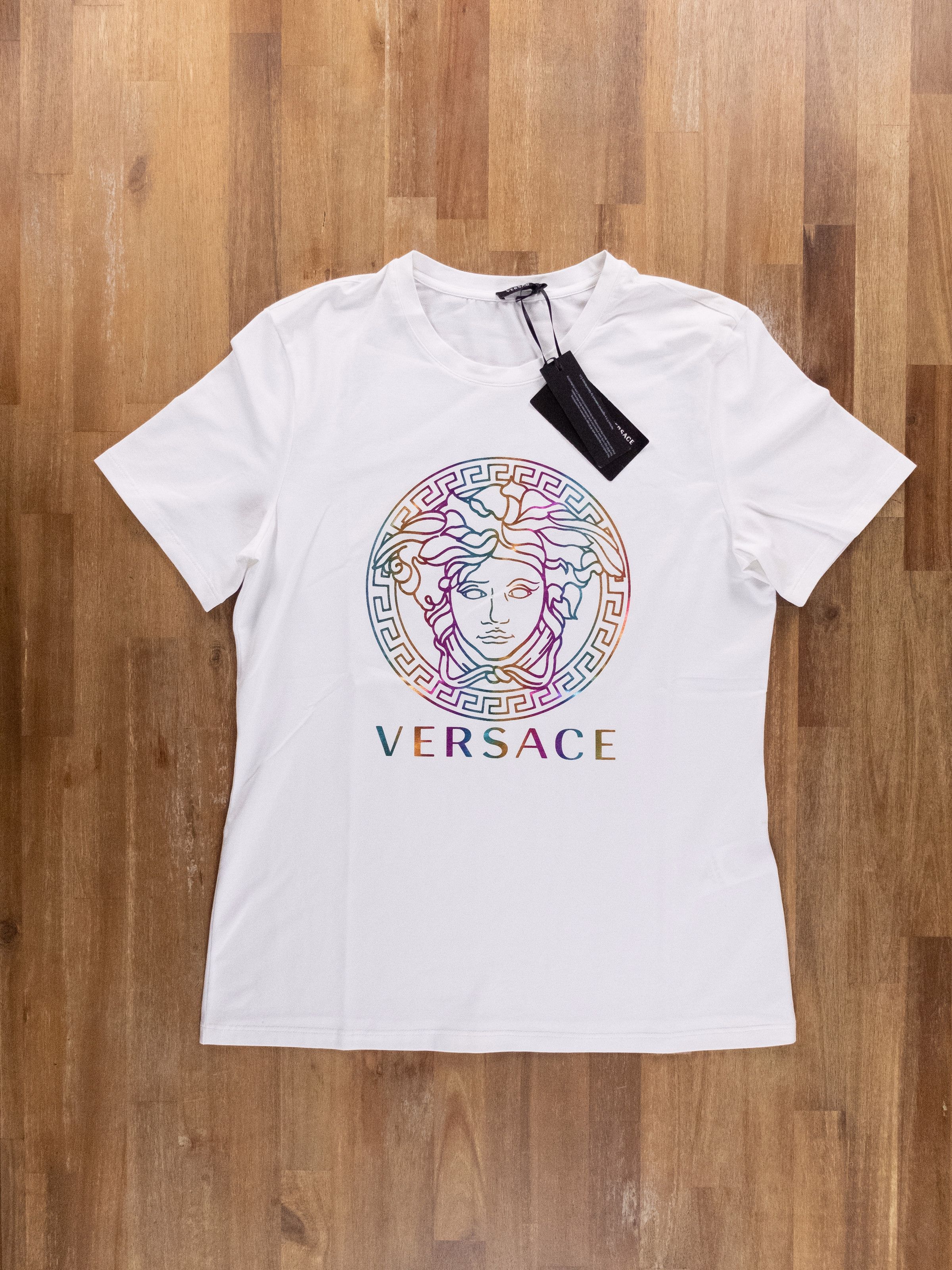 Versace VERSACE white rainbow Medusa logo head t-shirt 42 Size M / US 6-8 / IT 42-44 - 3 Thumbnail