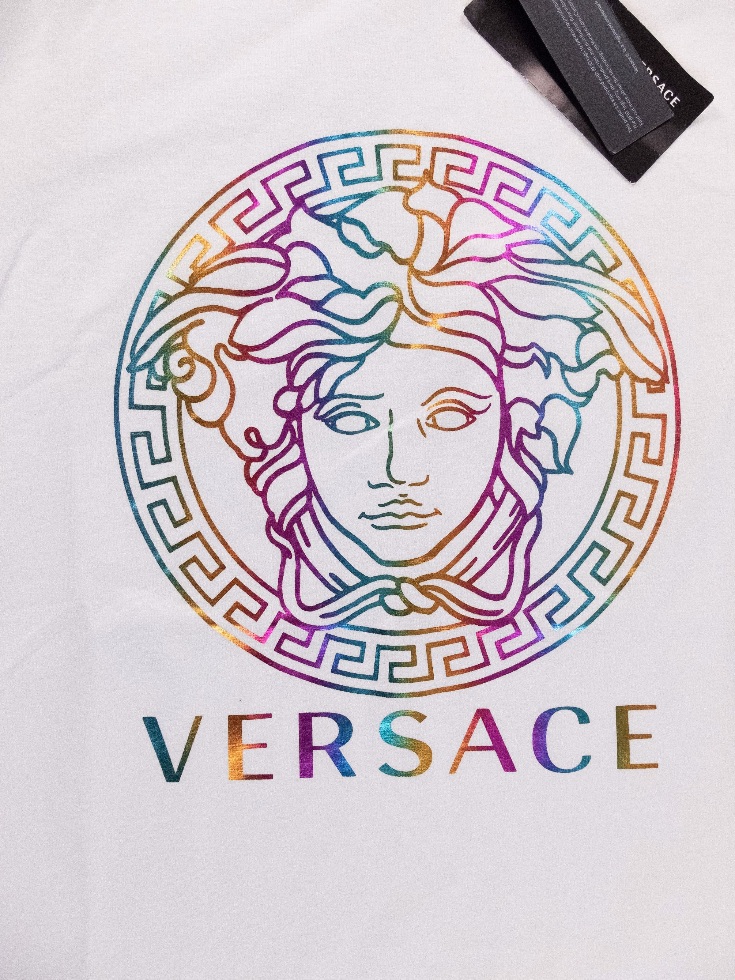 Versace VERSACE white rainbow Medusa logo head t-shirt 42 Size M / US 6-8 / IT 42-44 - 4 Thumbnail