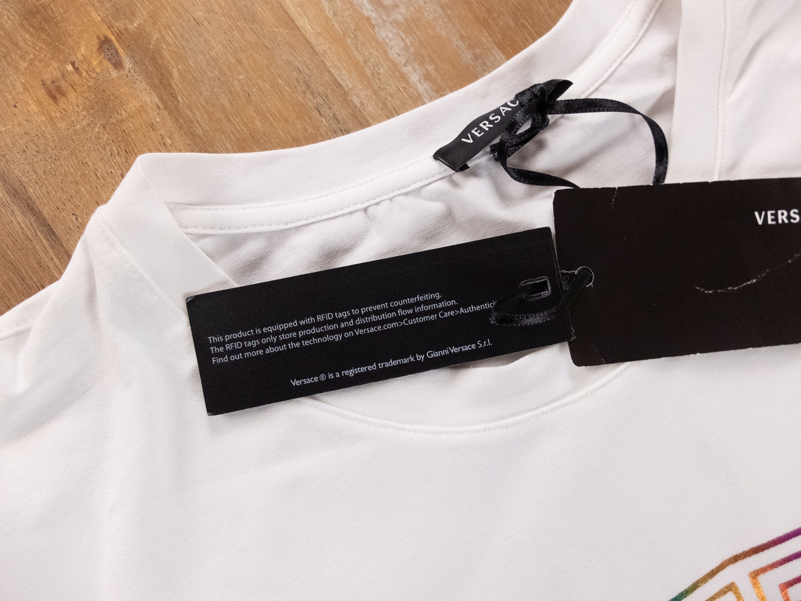 Versace VERSACE white rainbow Medusa logo head t-shirt 42 Size M / US 6-8 / IT 42-44 - 5 Thumbnail