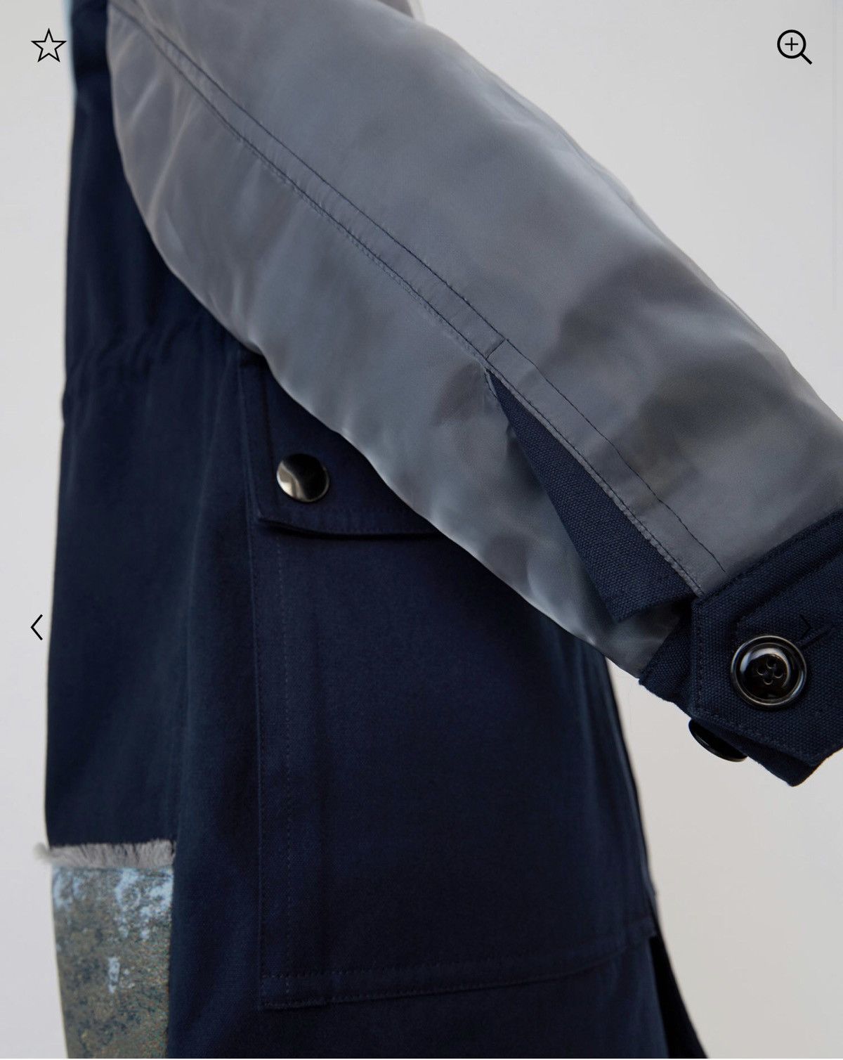 Acne Studios NEW sz46 Two Tone Landscape Navy Parka Coat Jacket Size US S / EU 44-46 / 1 - 6 Thumbnail