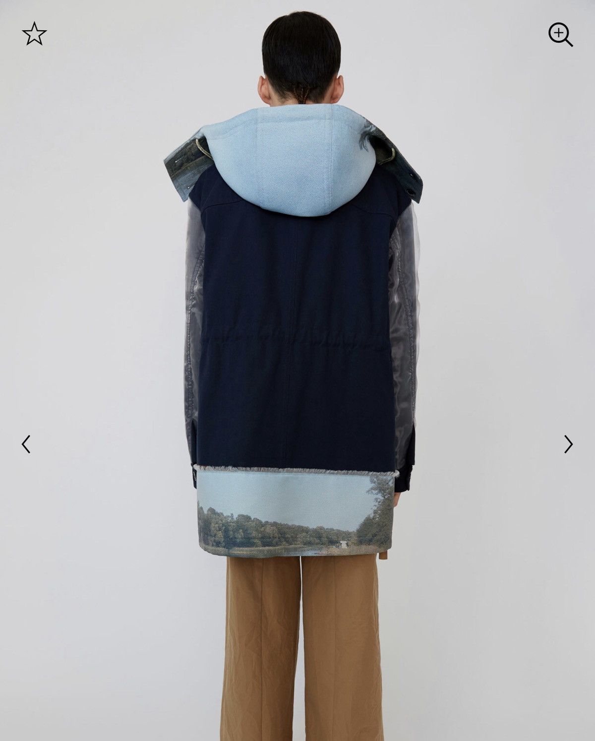 Acne Studios NEW sz46 Two Tone Landscape Navy Parka Coat Jacket Size US S / EU 44-46 / 1 - 4 Thumbnail
